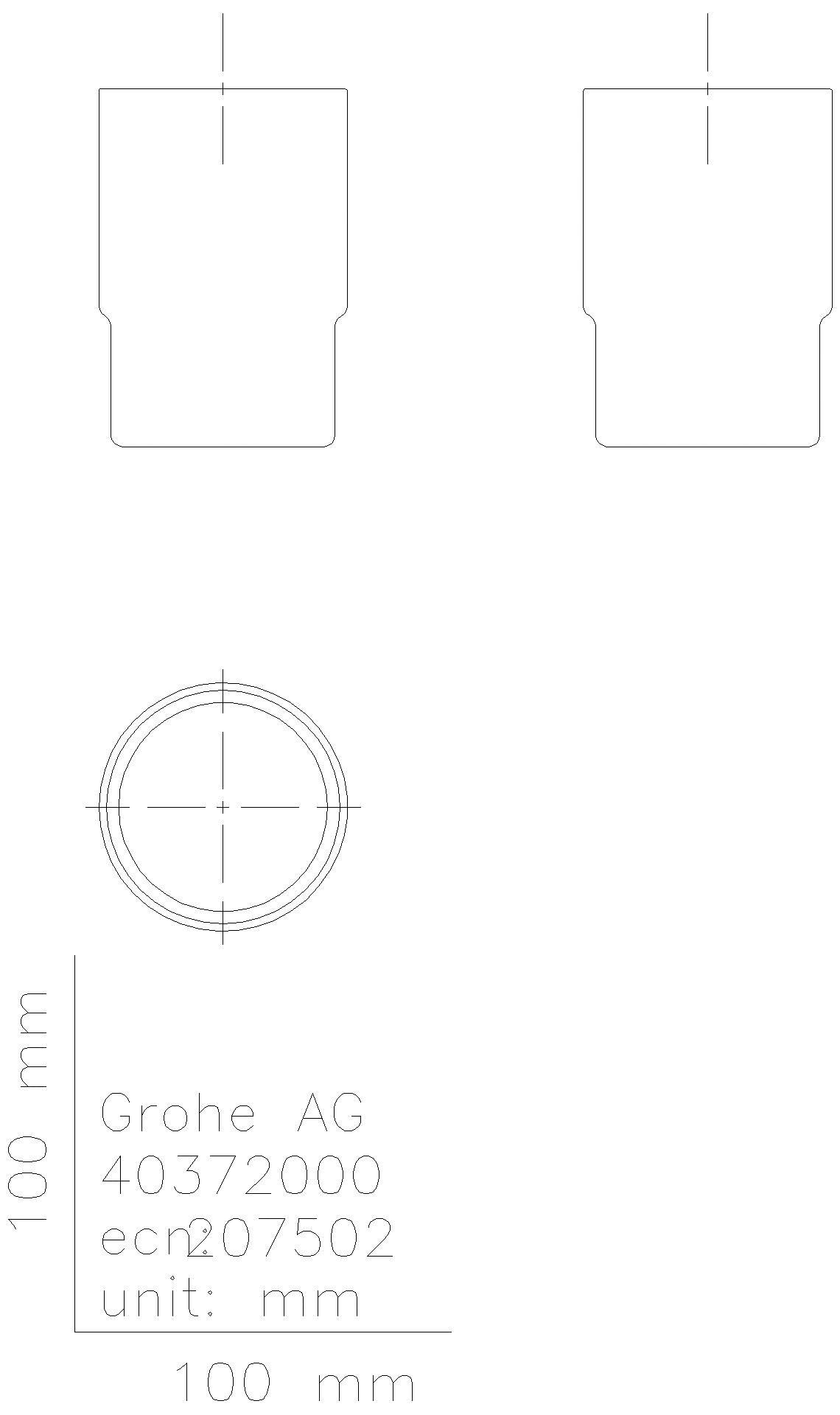 GROHE Glas Essentials 40372_1 passend für Halter Essentials/- Essentials Cube