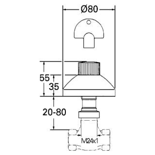 GROHE - GROHE UP-Ventil-Oberbau Steckschlüssel (HAN: 19840000)