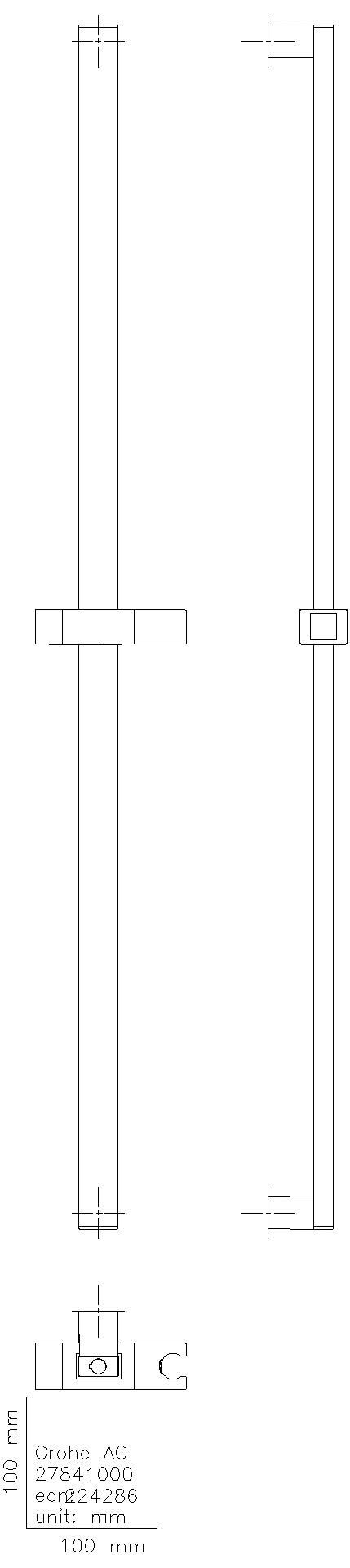 GROHE Brausestange Euphoria Cube 27841 900mm chrom