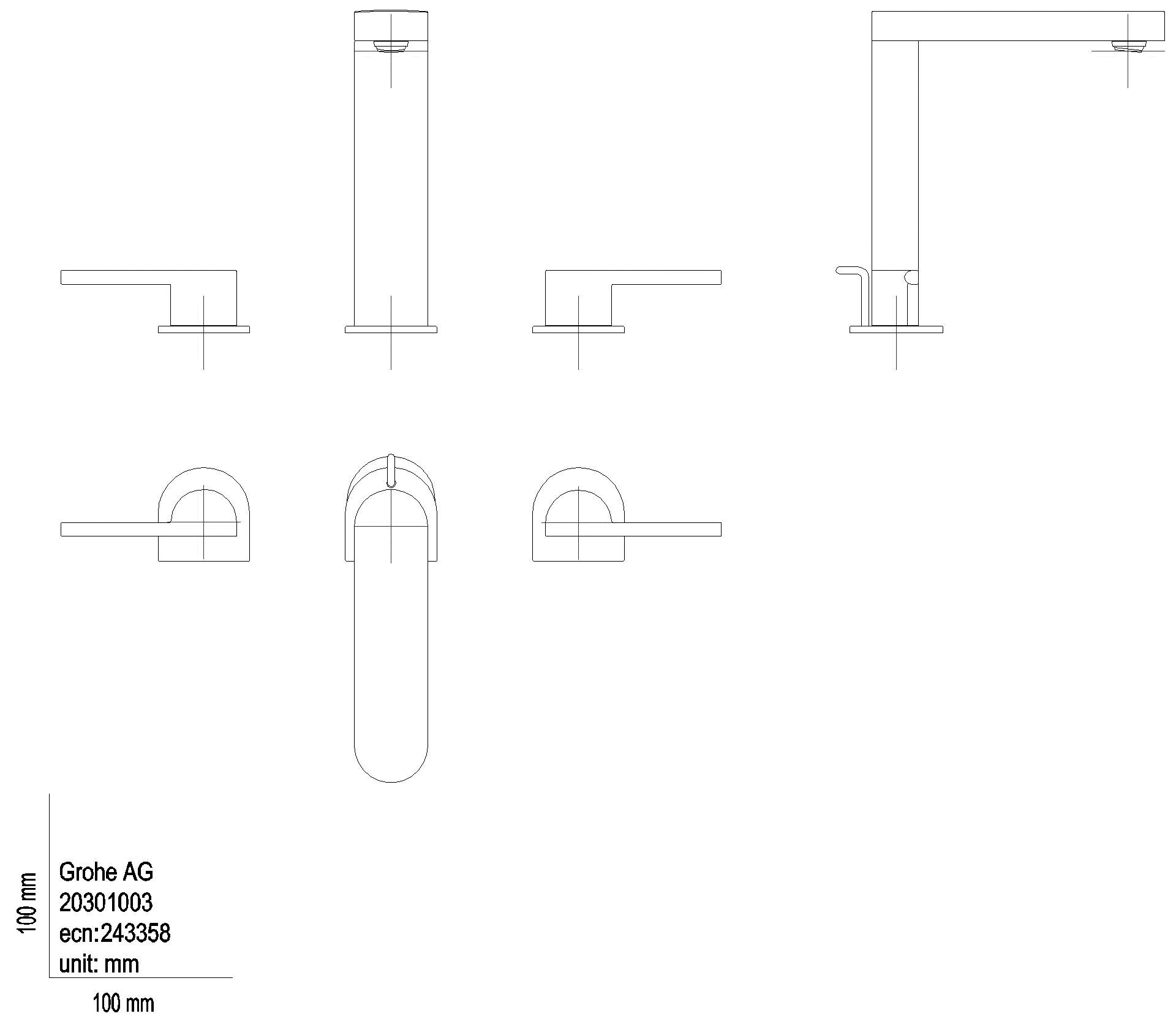 GROHE 3-Loch-EH-WT-Batterie Plus 20301_3 chrom