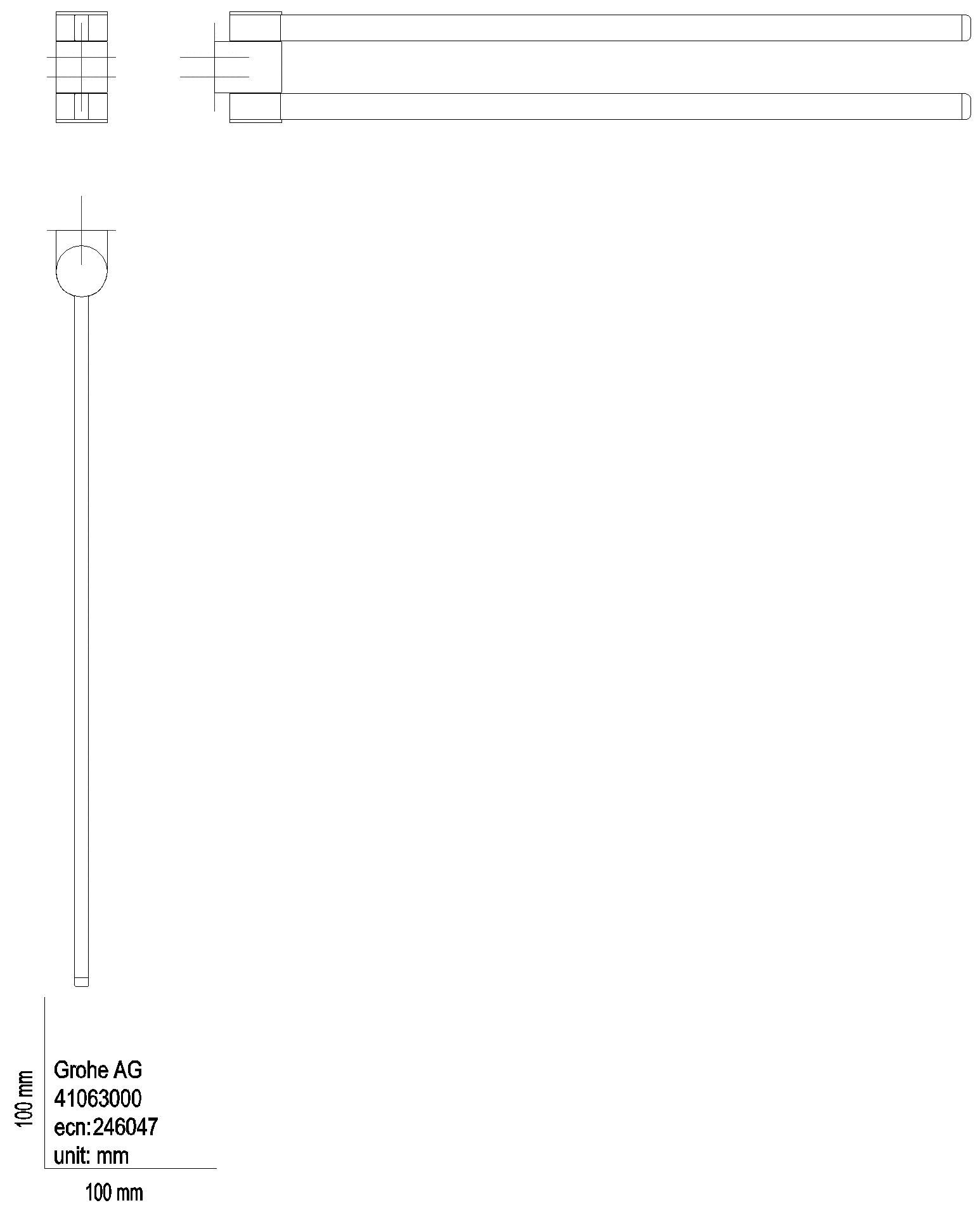 GROHE Handtuchhalter Selection 41063 2-armig schwenkbar cool sunrise