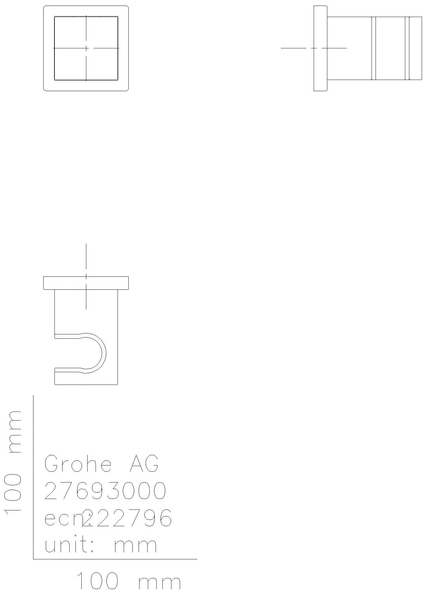 GROHE Wandbrausehalter Euphoria Cube 27693 matt black