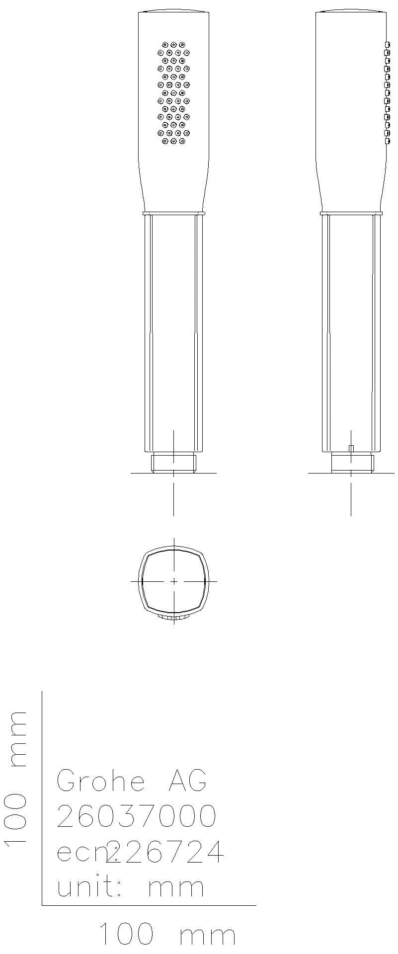 GROHE Handbrause Grandera Stick 26852 1 Strahlart 6,6 l/min chrom/gold