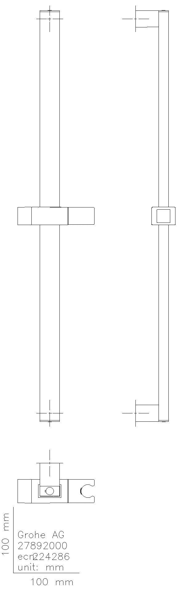 GROHE Brausestange Euphoria Cube 27892 600mm chrom