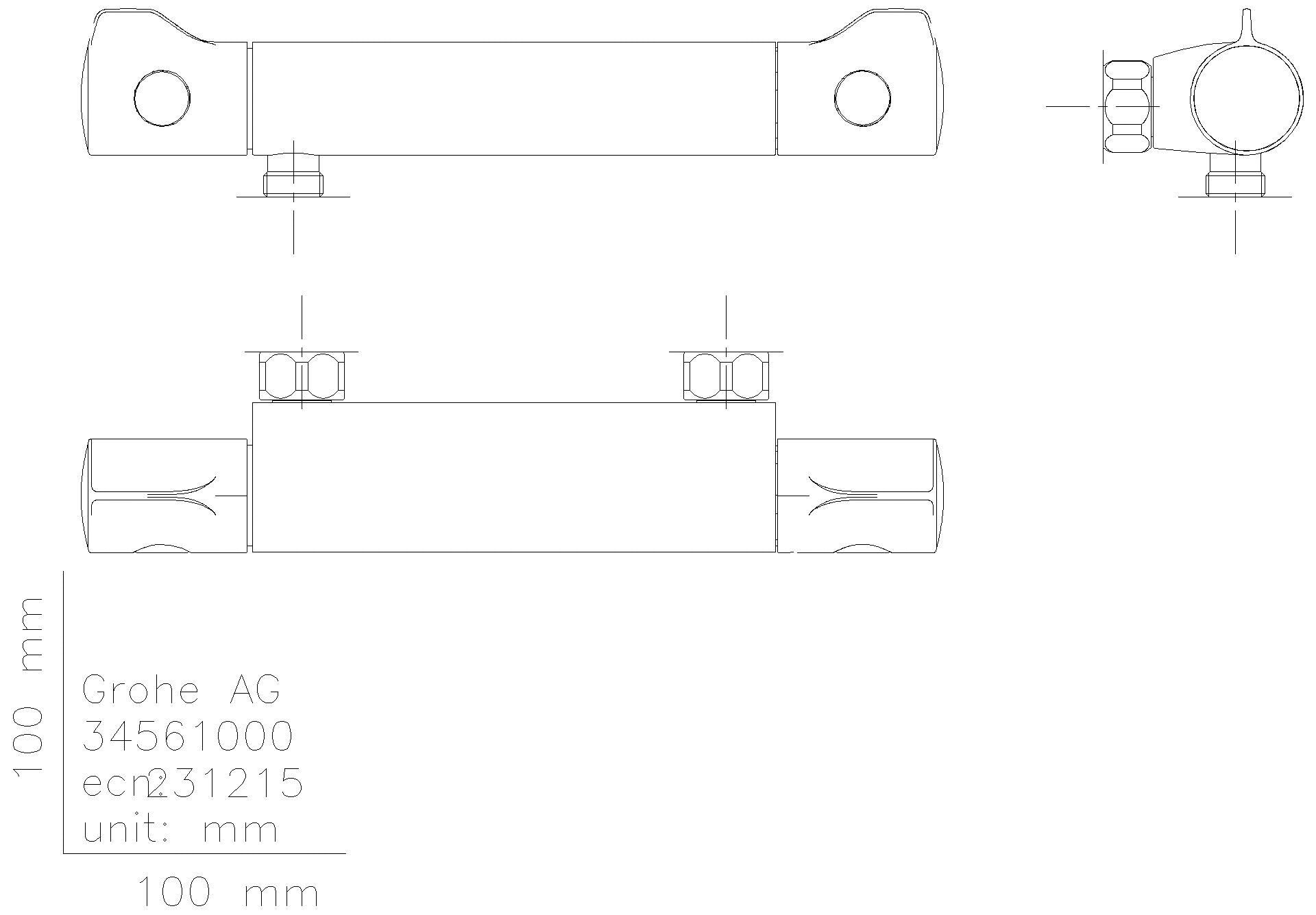 GROHE THM-Brausebatterie Grohtherm 800 34561 ohne Anschlüsse chrom