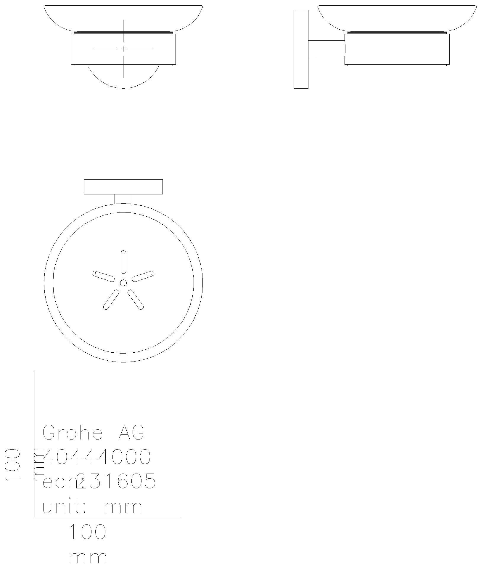GROHE Seifenschale Essentials 40444_1 mit Halter chrom