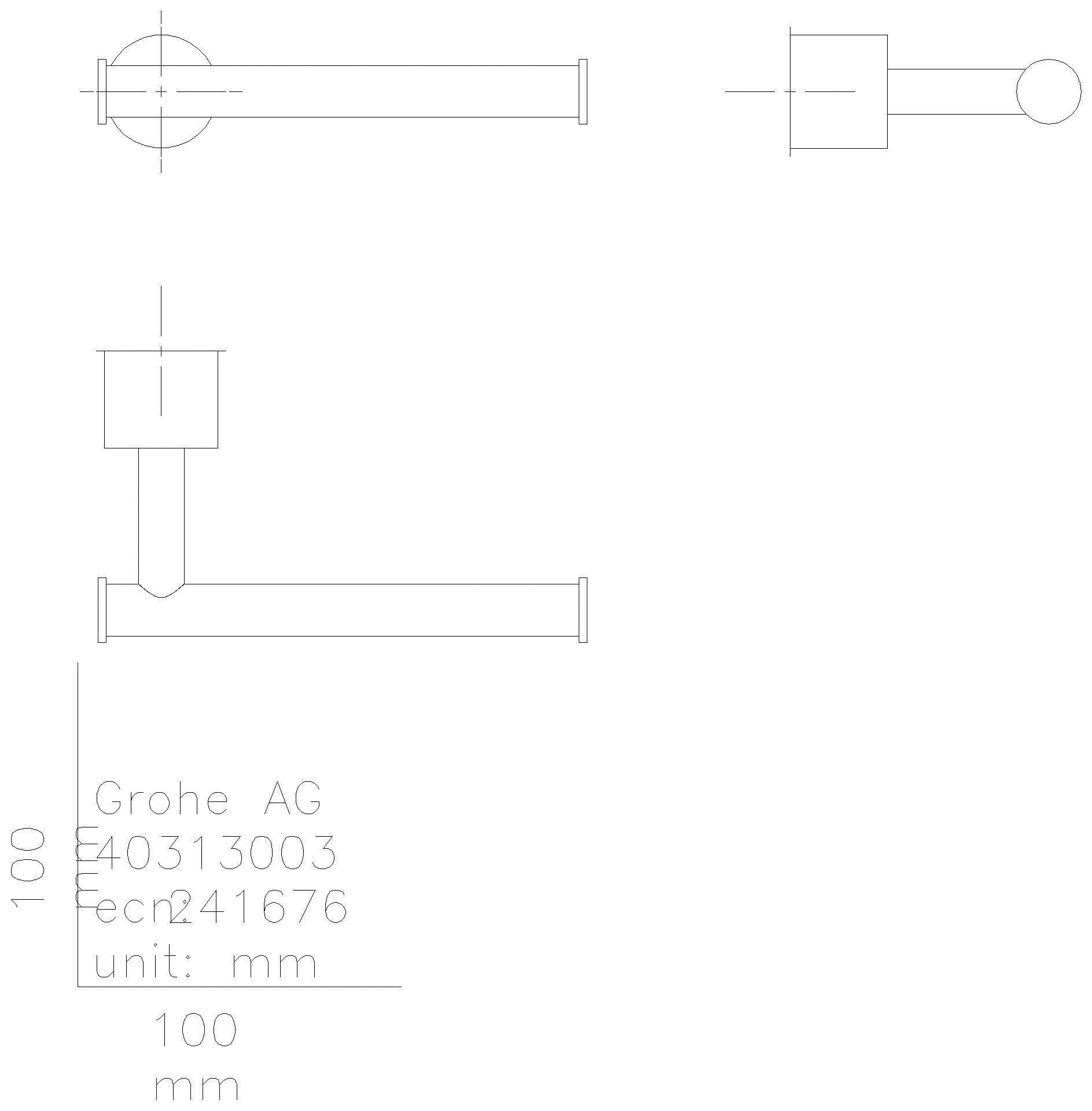 GROHE WC-Papierhalter Atrio 40891 ohne Deckel satin graphite