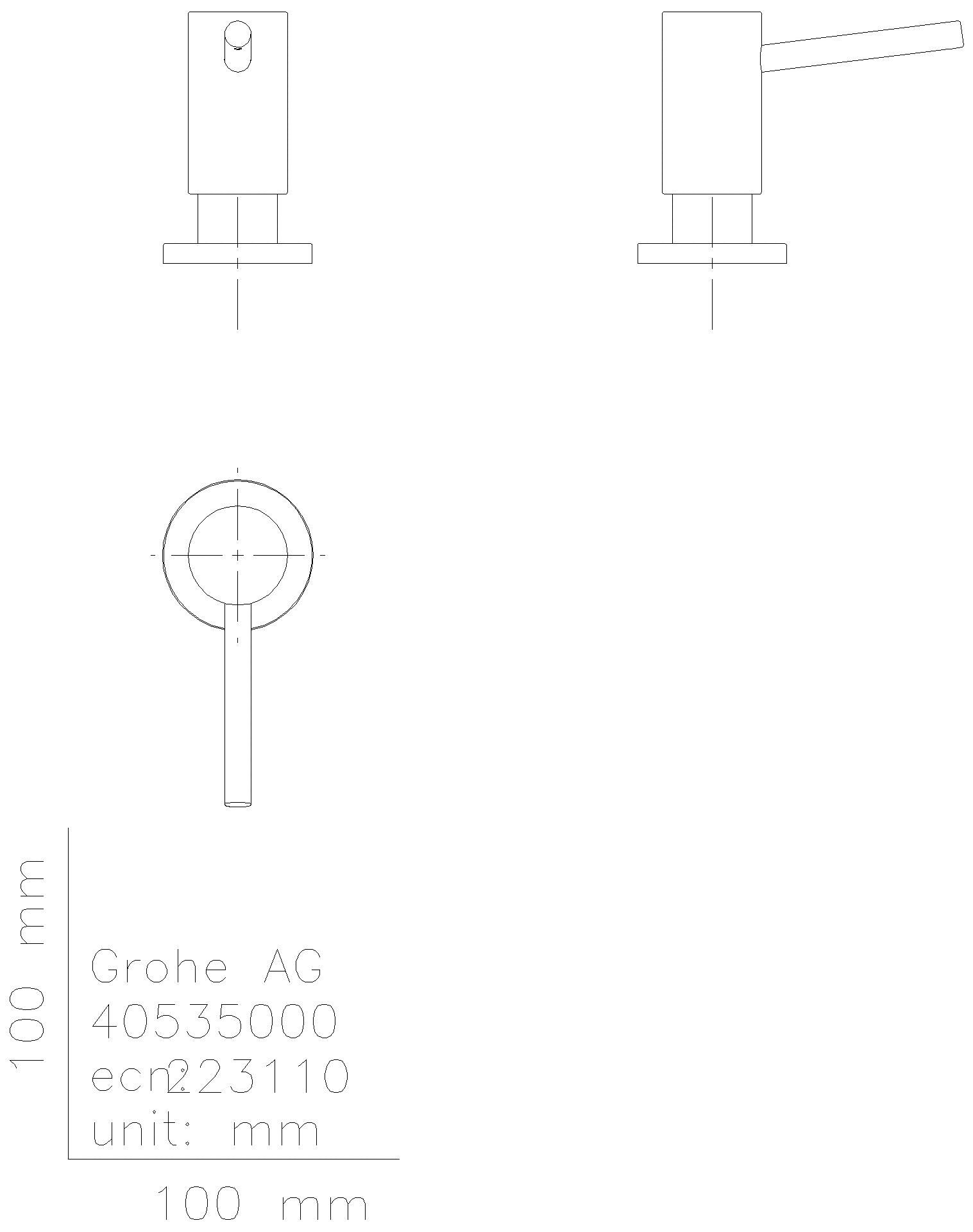 GROHE Seifenspender Cosmopolitan 40535 Vorratsbehälter 0,4 l cool sunrise