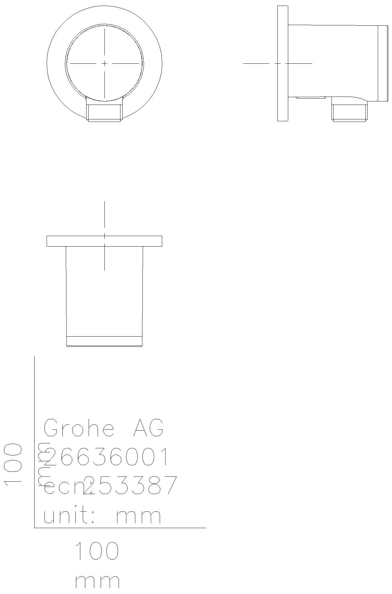 GROHE - GROHE Wandanschlussbogen Tempesta 28671_1 matt black