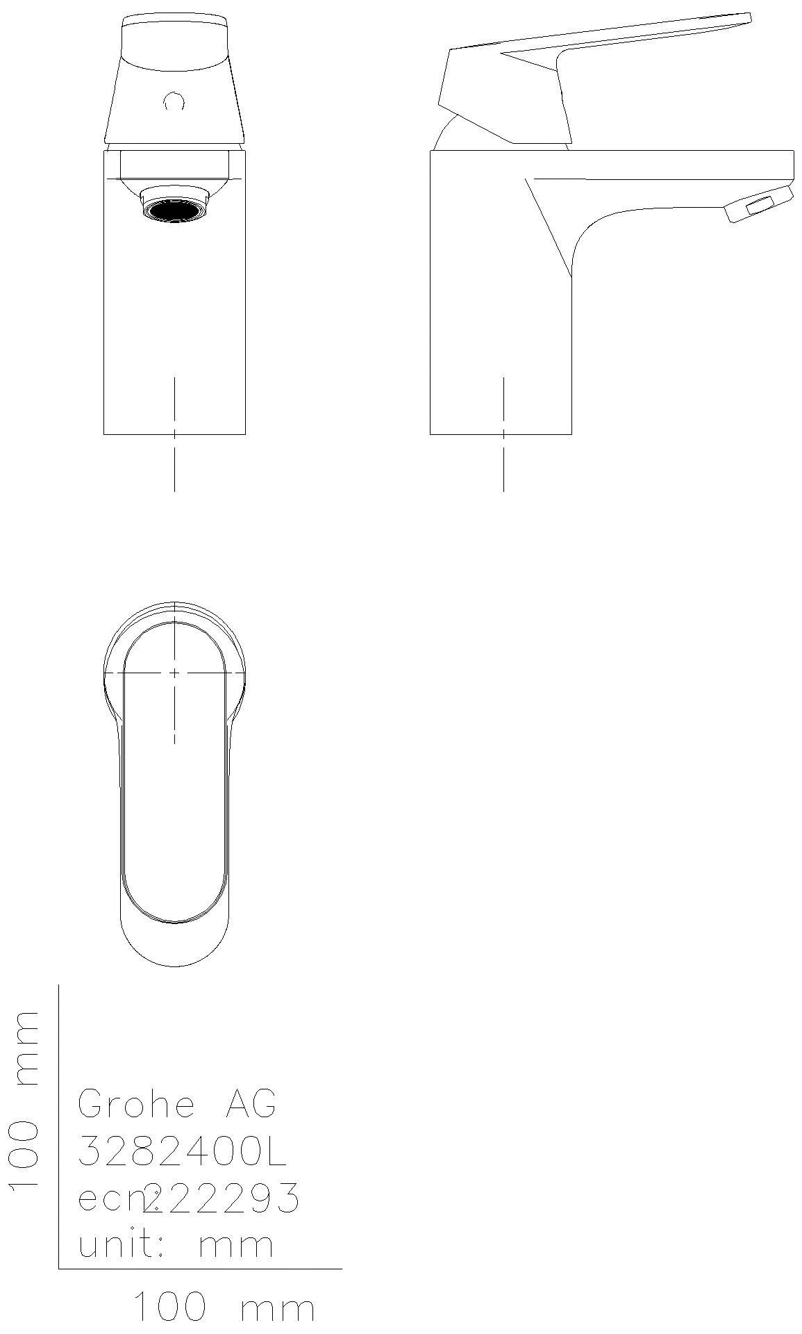 GROHE EH-WT-Batterie Eurosmart C 23925 S-Size Push-open Ablaufgarnitur chrom