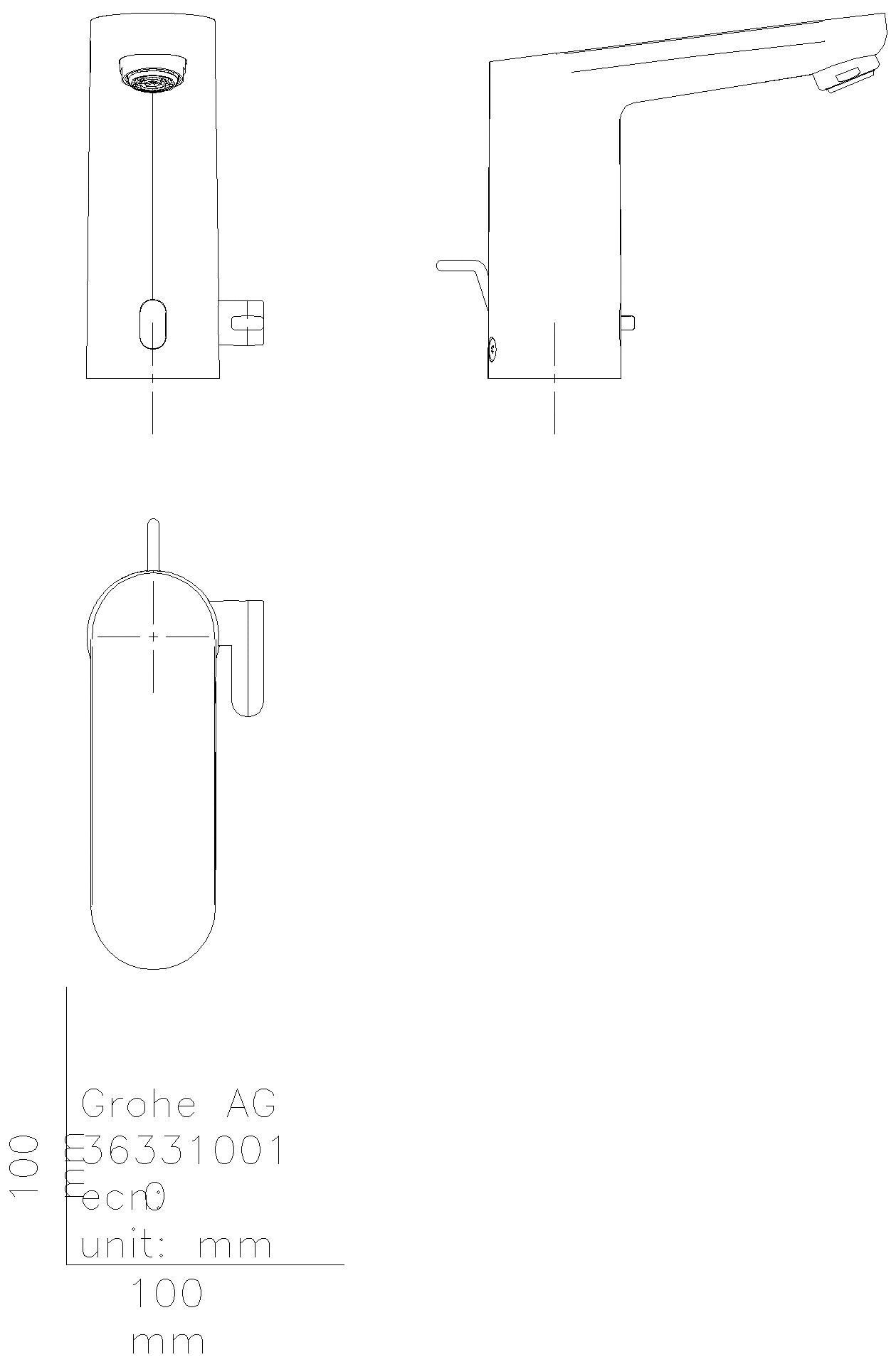 GROHE IR-Elektronik für WT Eurosmart CE 36331_1 mit Mischung Batterie chrom