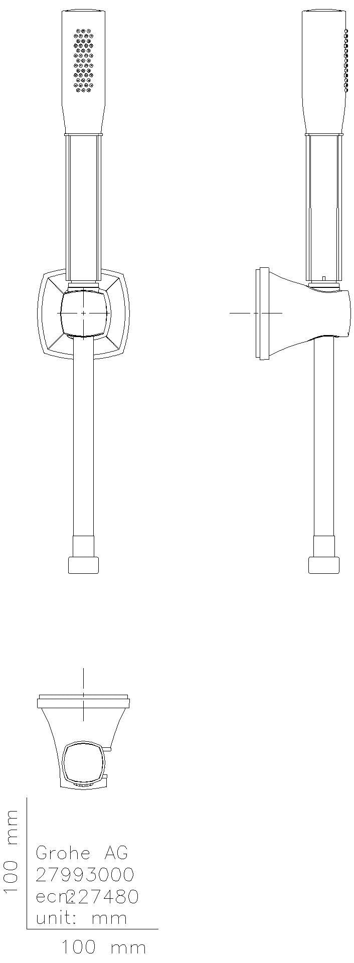 GROHE Wandhalterset Grandera Stick 26901 1 Strahlart 7,6 l/min chrom/gold