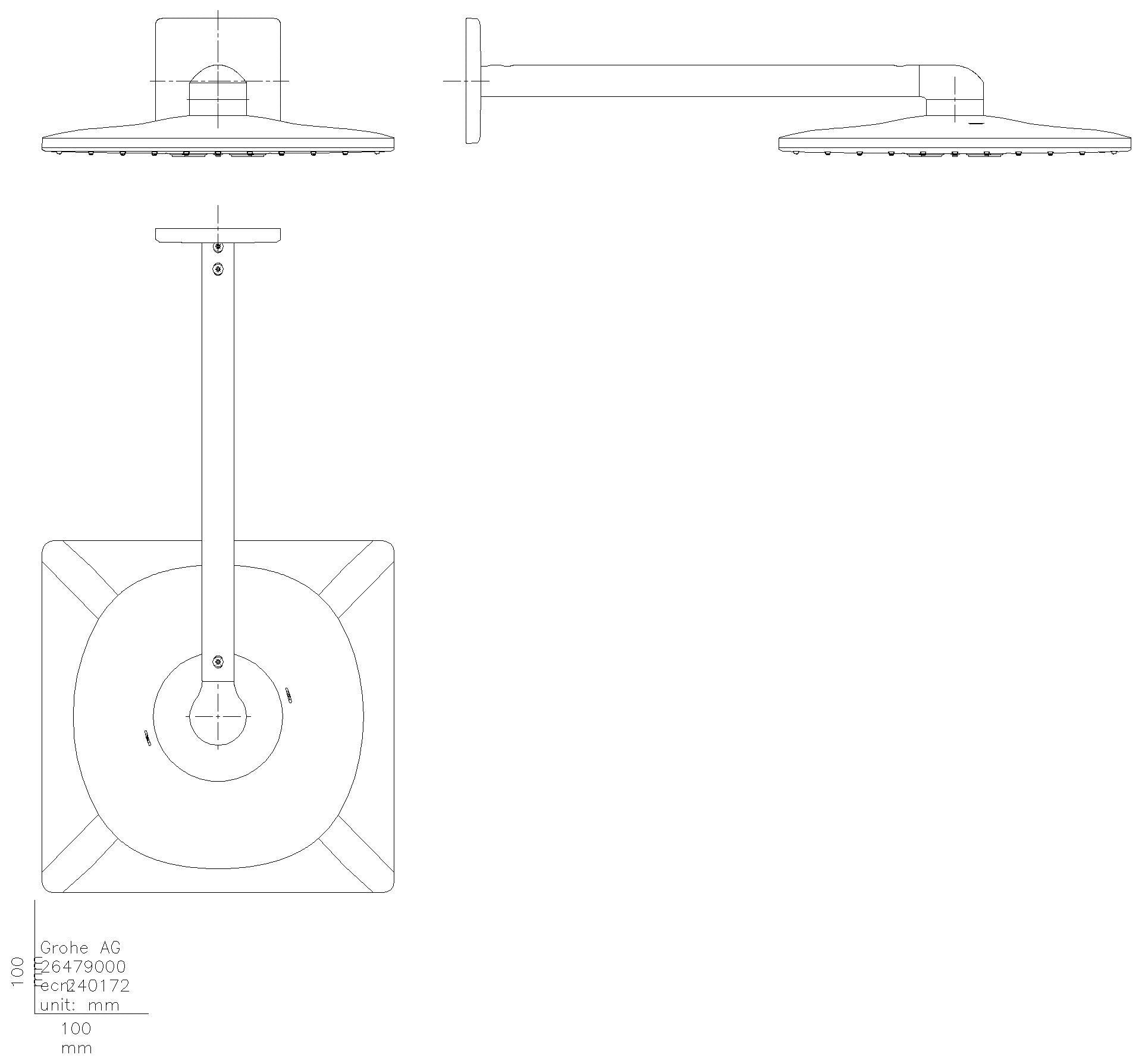 GROHE Kopfbrauseset Rainshower 310 SmartActive Cube 26479 BA matt black