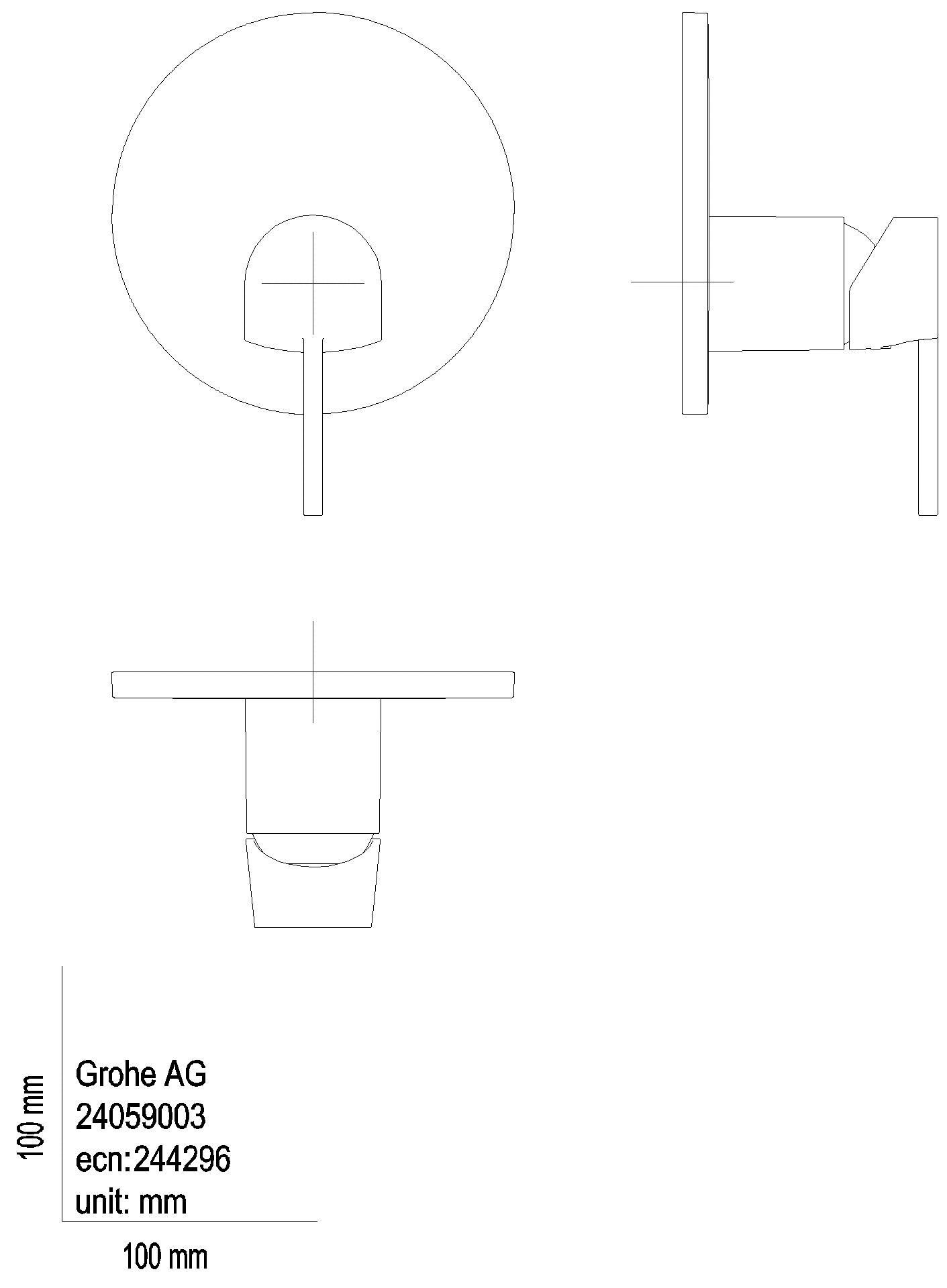 GROHE EH-Brausebatterie Plus 24059_3 FMS für 35604 supersteel