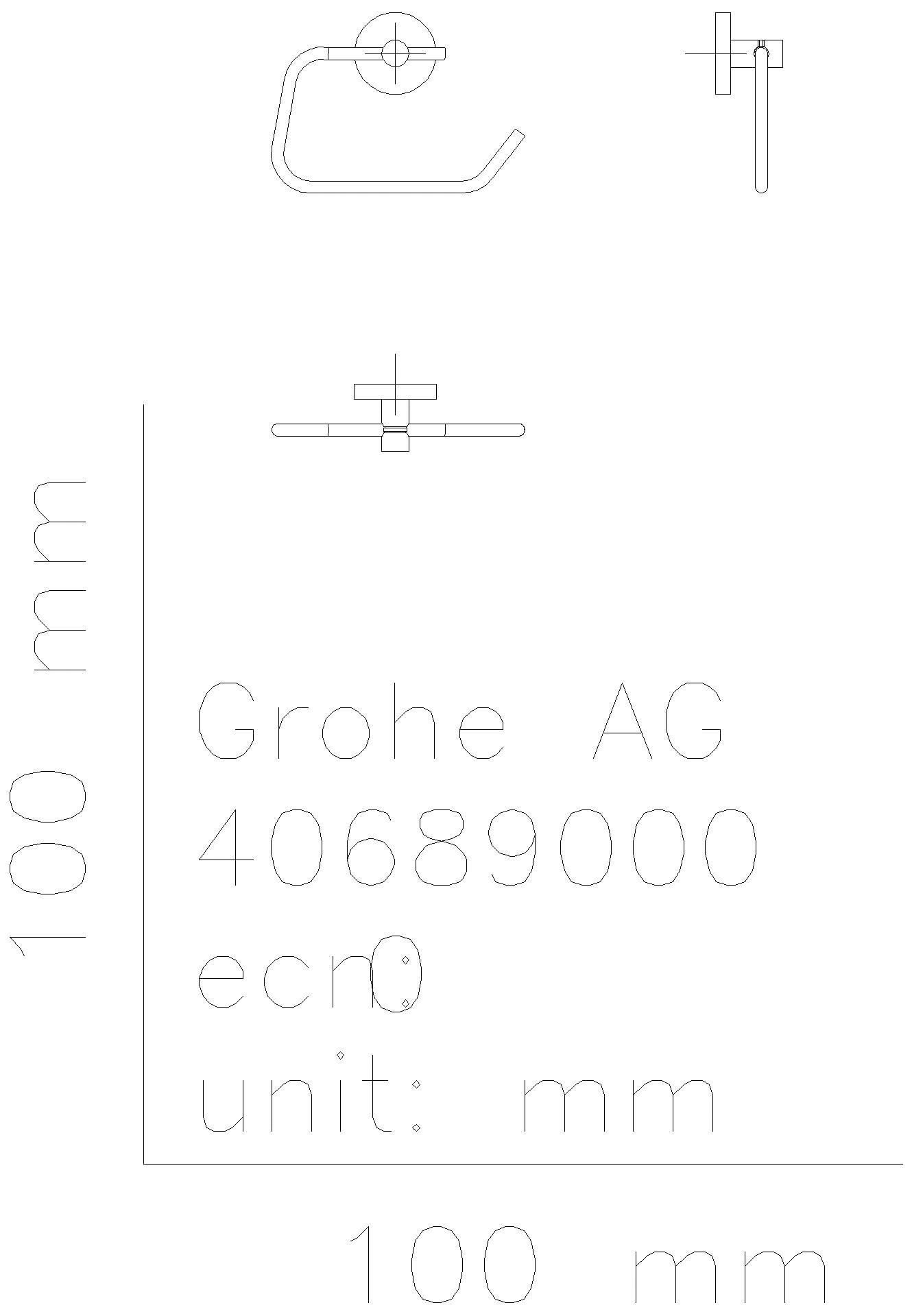 GROHE - GROHE WC-Papierhalter Essentials 40689_1 ohne Deckel hard graphite