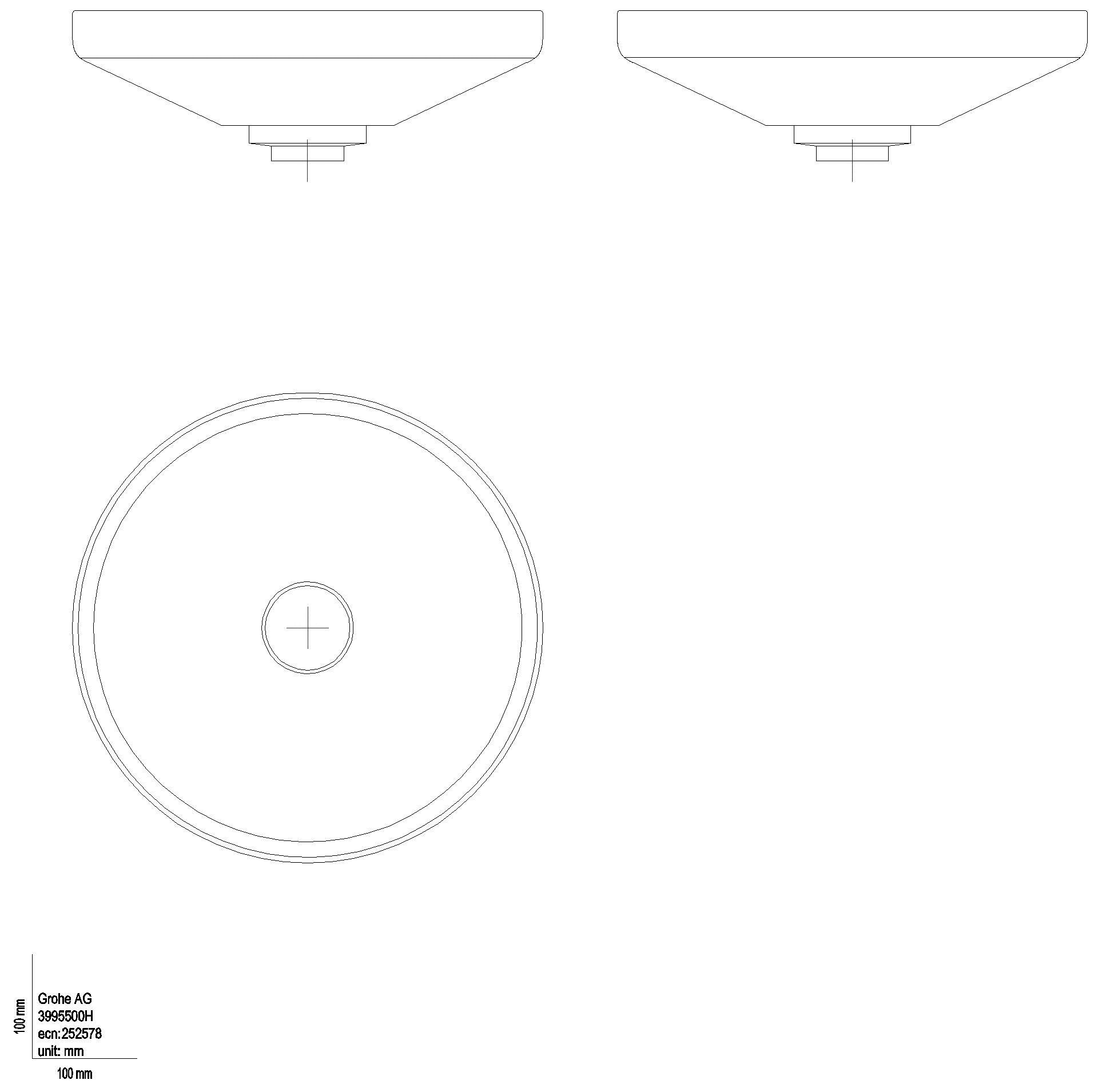 GROHE Aufsatzschale Airio 39958 ohne Überlauf rund alpinweiss