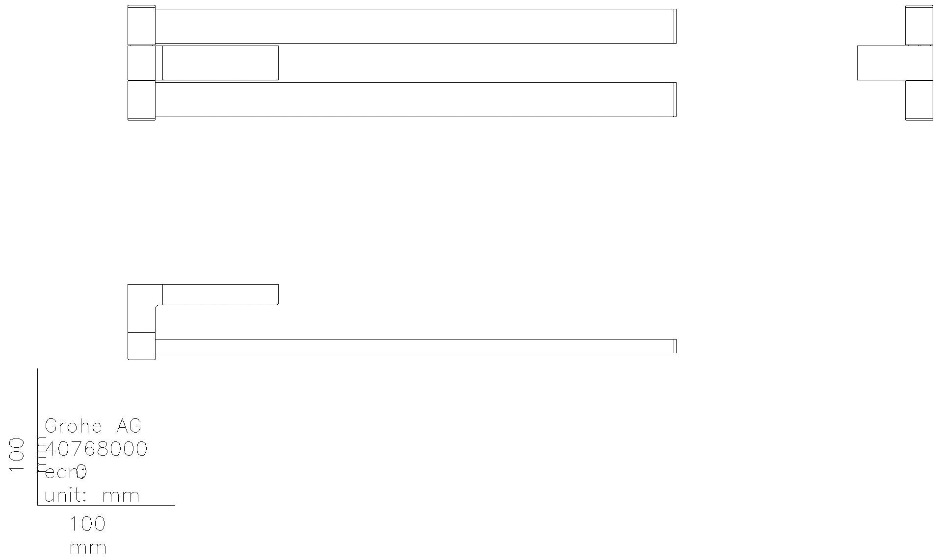 GROHE Doppel-Handtuchhalter Selection Cube 40768 Metall 2-armig 400mm chrom