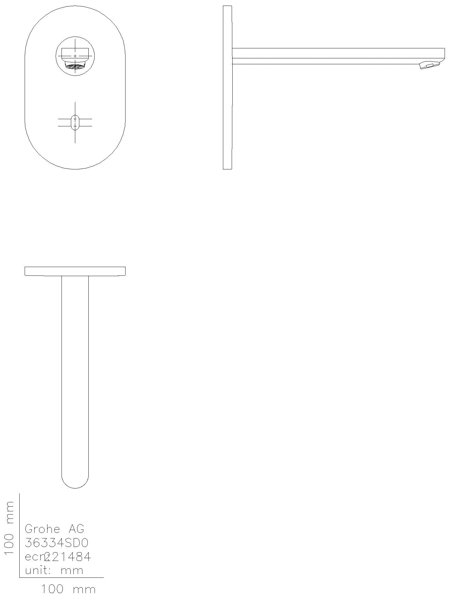 GROHE IR-WT-Elektr. Eurosmart CE 36334 FMS Wandm. Ausld. 232mm 230V edelstahl
