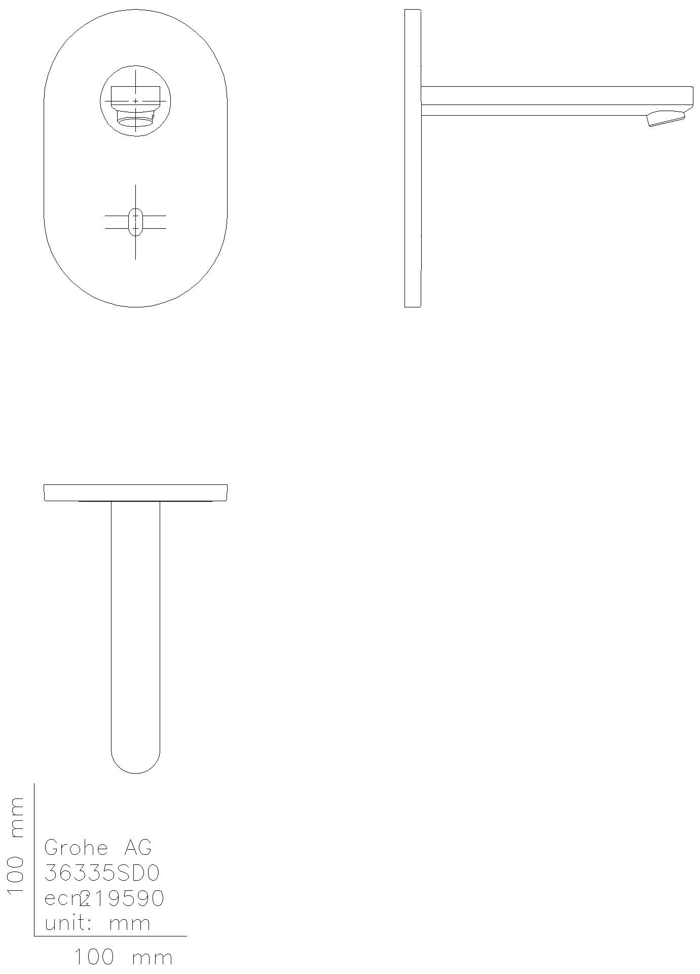 GROHE IR-WT-Elektr. Eurosmart CE 36335 FMS Wandm. Auslauf 170mm 230V edelstahl