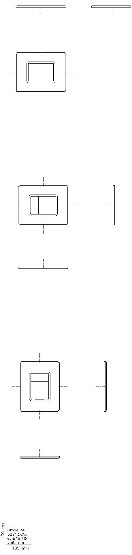 GROHE WC-Betätigung Skate Cosmopolitan 38916 Spiegelglas/titanium