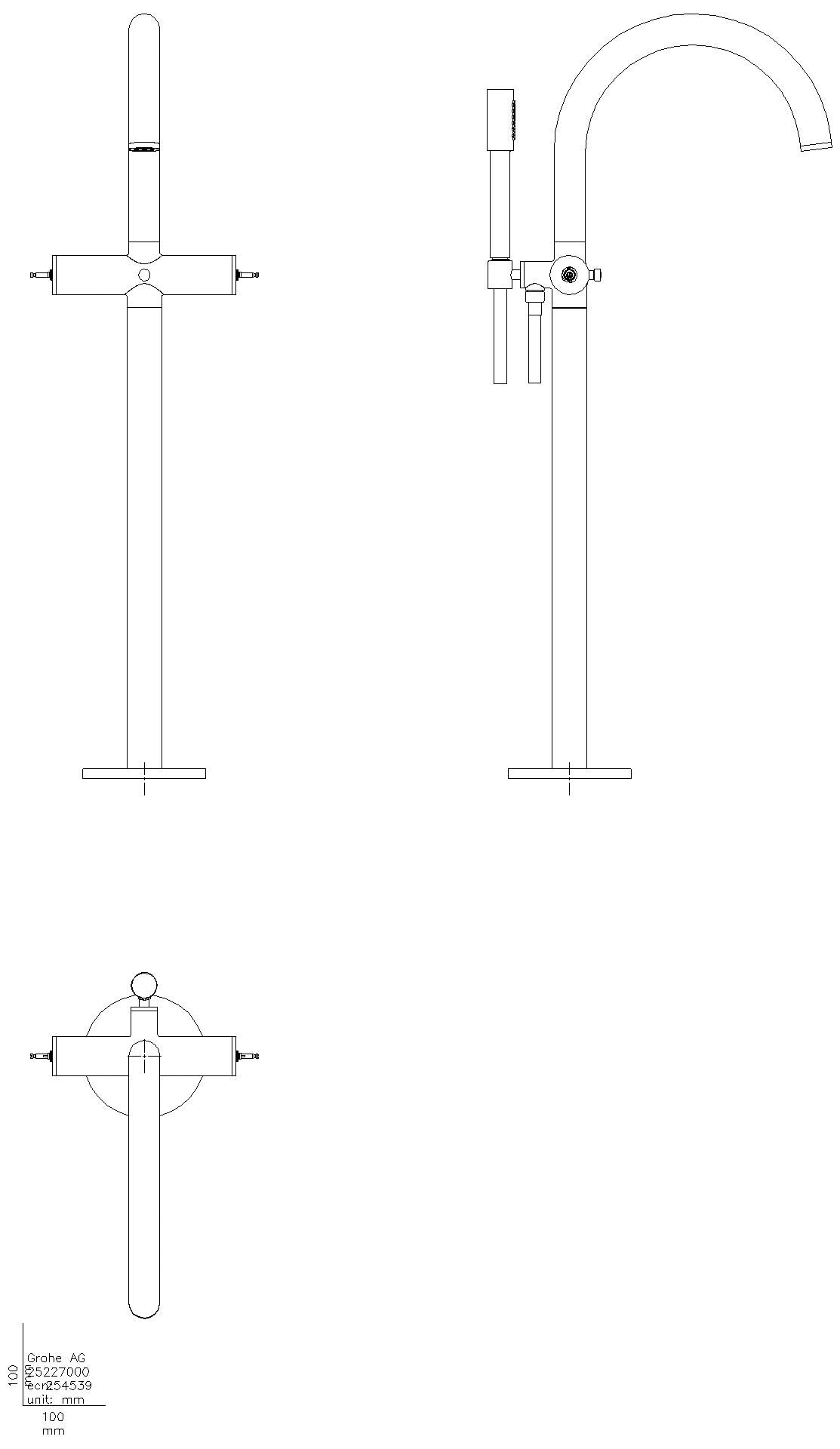 GROHE Wannenbatterie Atrio Private C. 25227 BM für Hebelgriffe warm sunset geb