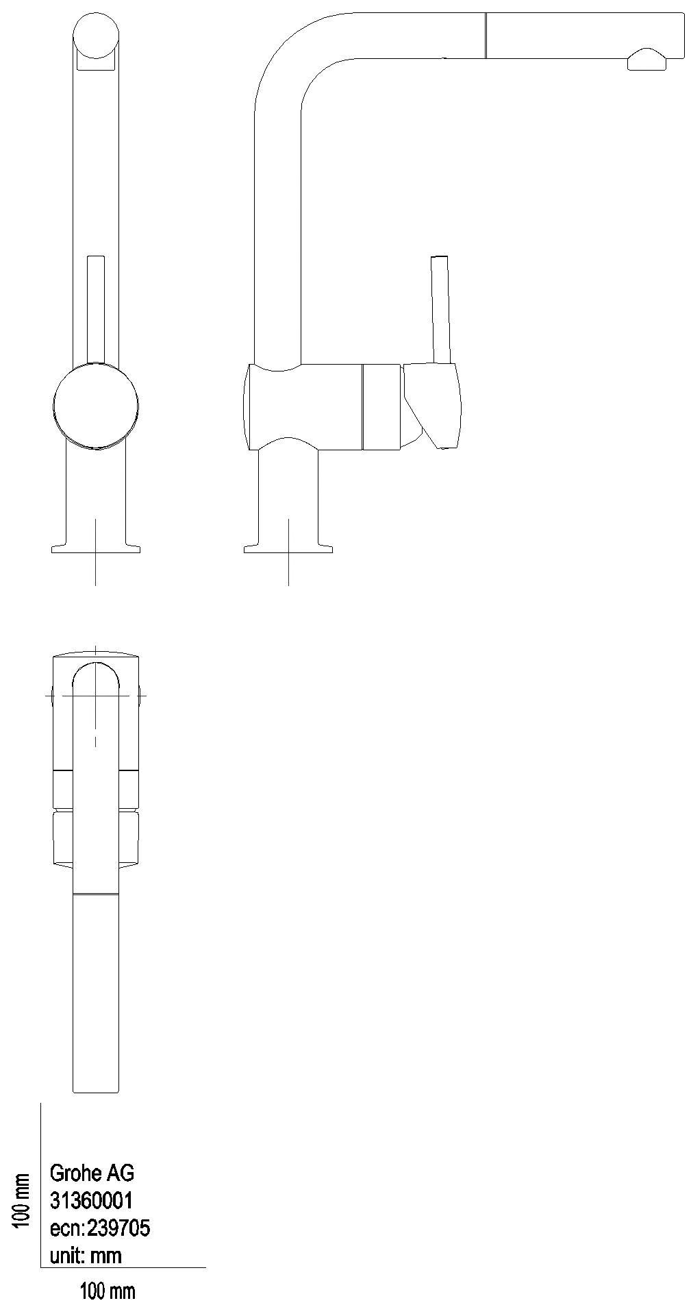 GROHE Elektron.-EH-SPT-Batterie Minta Touch 31360_1 L-Auslauf supersteel