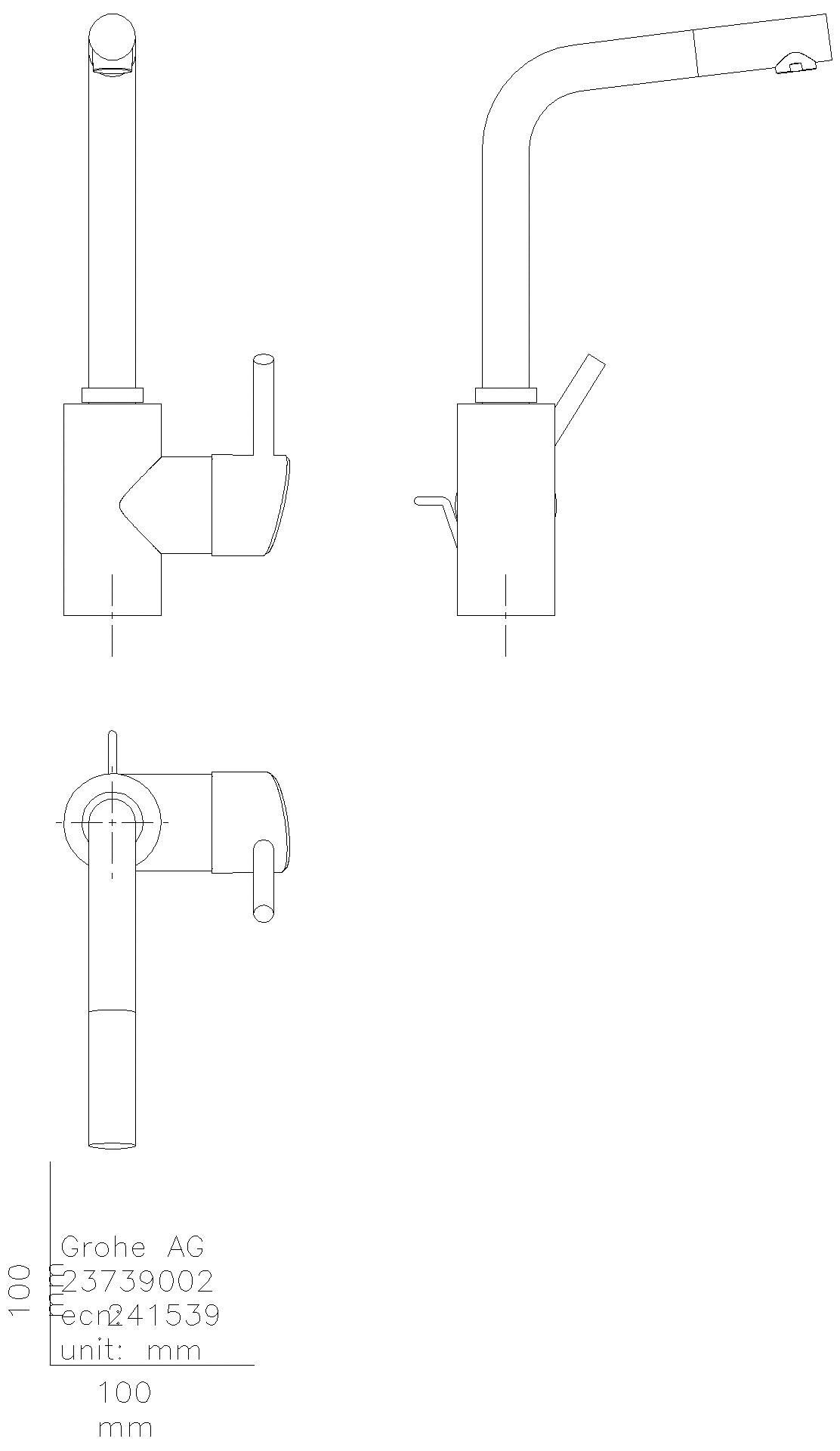 GROHE EH-Waschtischbatterie Concetto 23739_2 L-Size L-Auslauf chrom