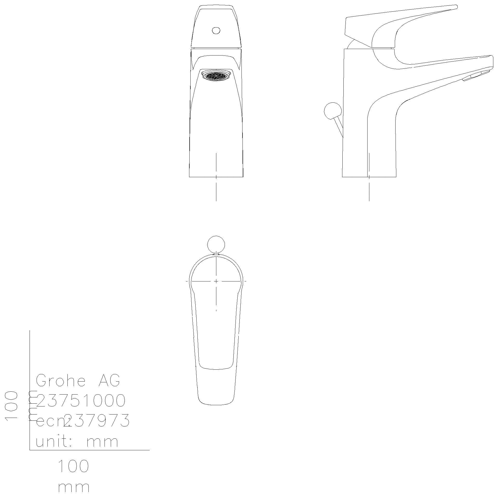 GROHE EH-Waschtischbatterie BauFlow 23801 S-Size Temperaturbegrenzer chrom