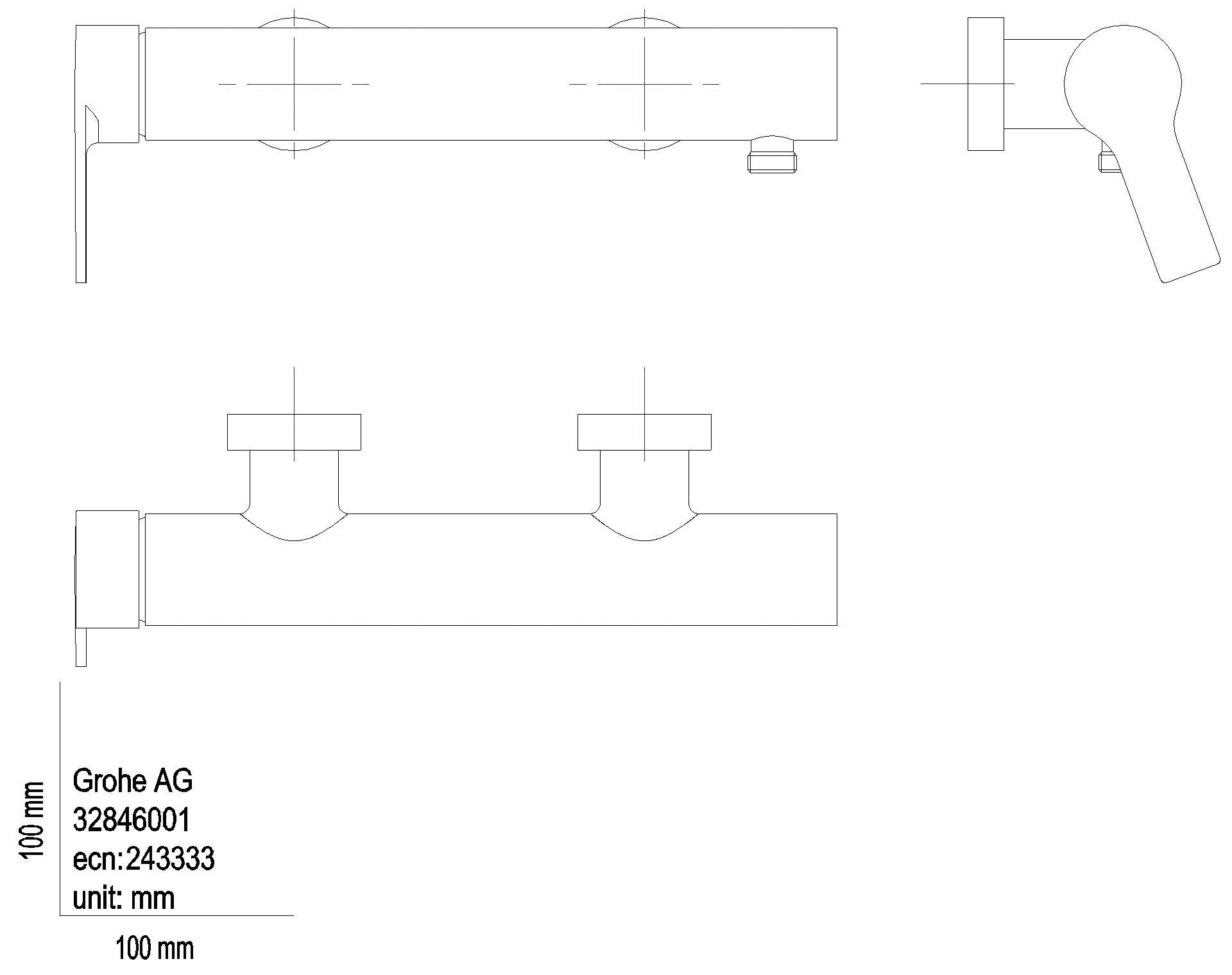 GROHE EH-Brausebatterie Allure 32846_1 Wandmontage warm sunset gebürstet