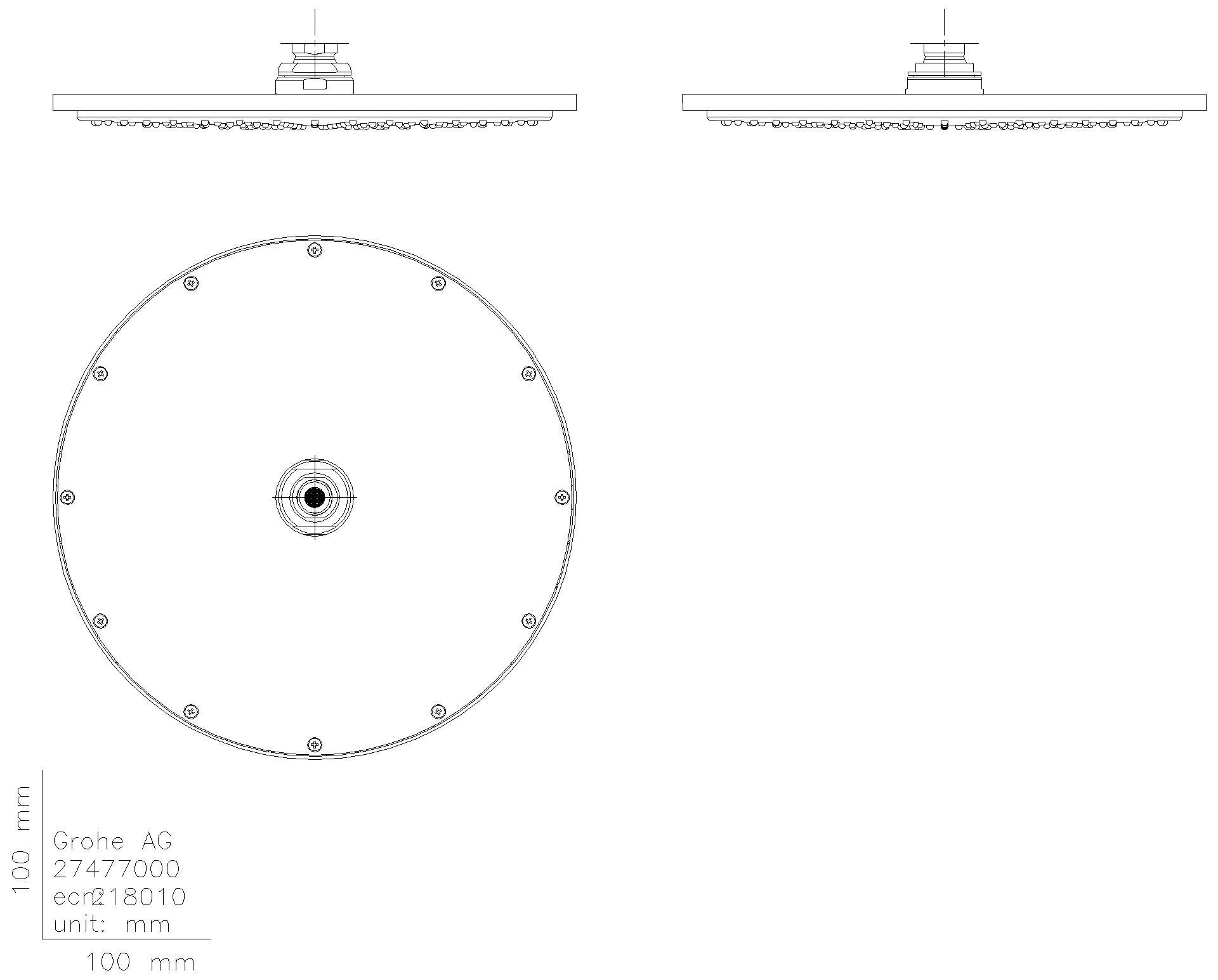 GROHE Kopfbrause Rainshower C 310 27477 Durchmesser 310mm chrom