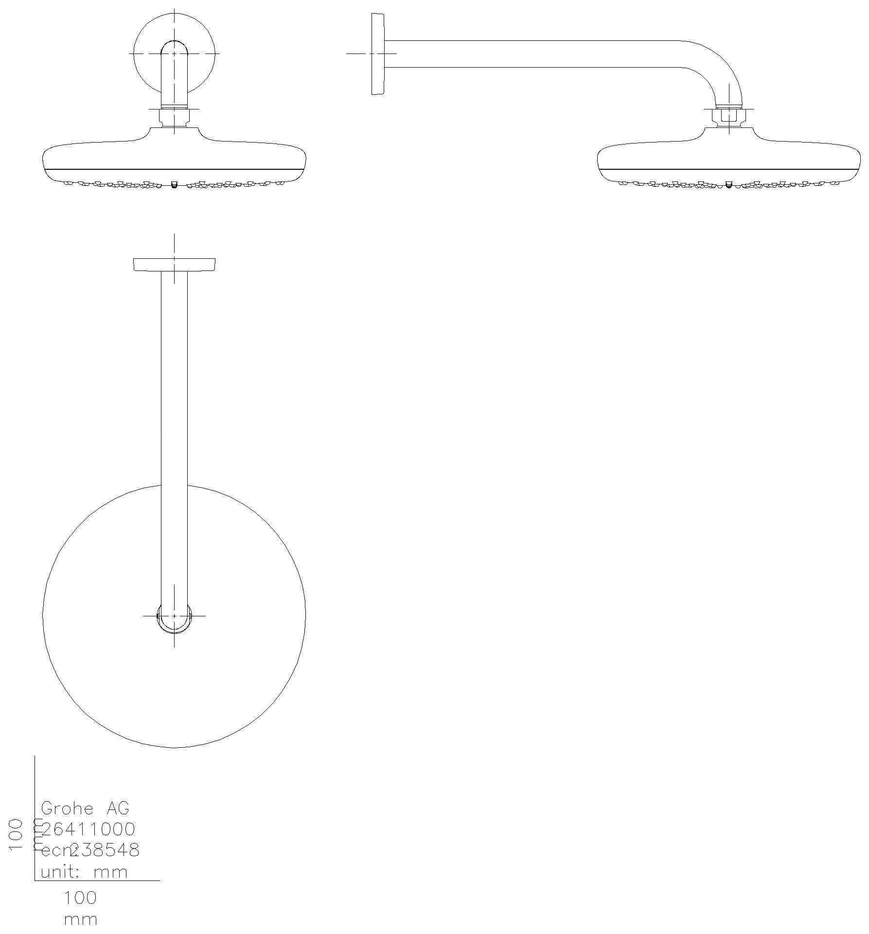 GROHE - GROHE Kopfbrauseset Tempesta 210 26412 BA 286mm 1 Strahl 8,5l/min chrom