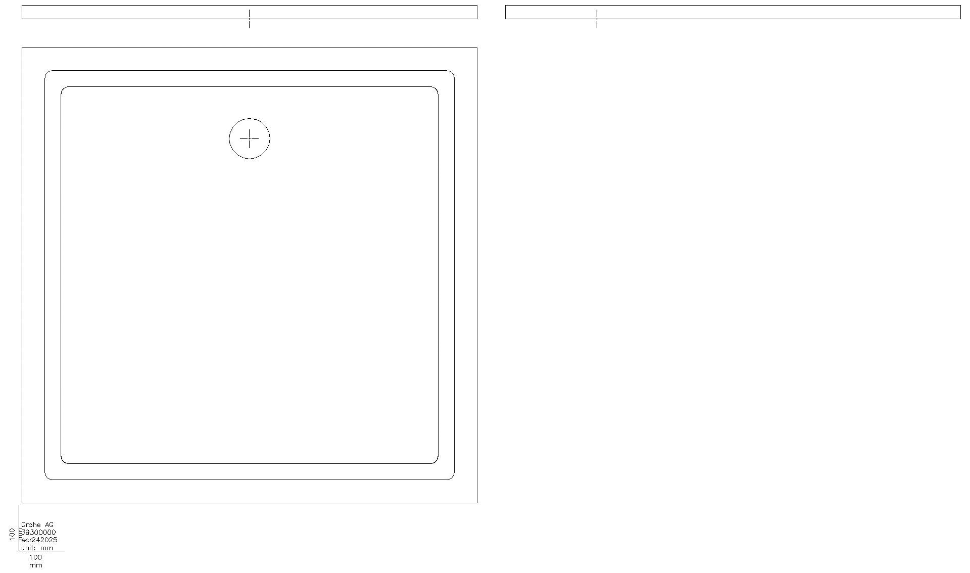 GROHE Universal Duschwanne 39300 aus Acryl 1000 x 1000 mm alpinweiß