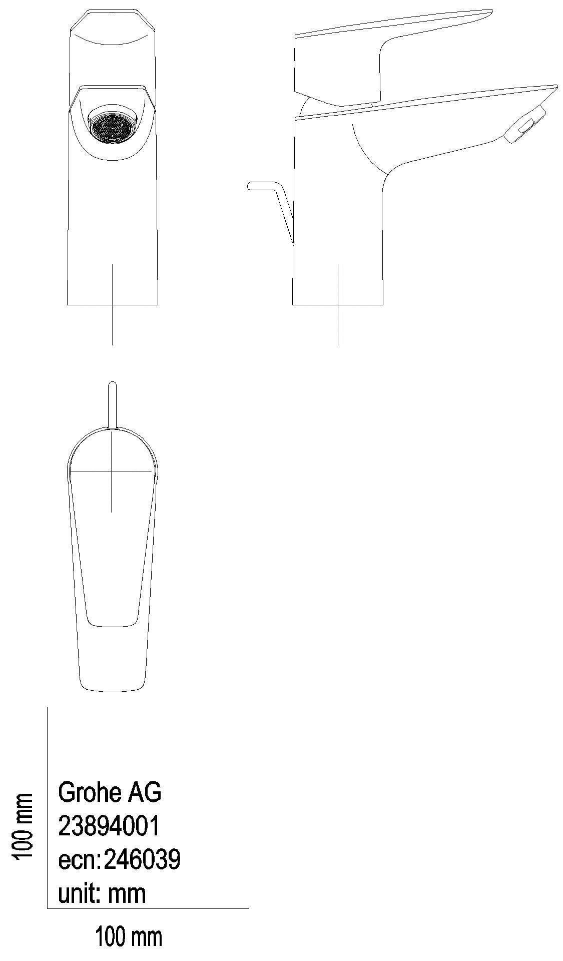 GROHE EH-WT-Batterie BauEdge 23894_1 S-Size Durchfluss 3,5l/min chrom