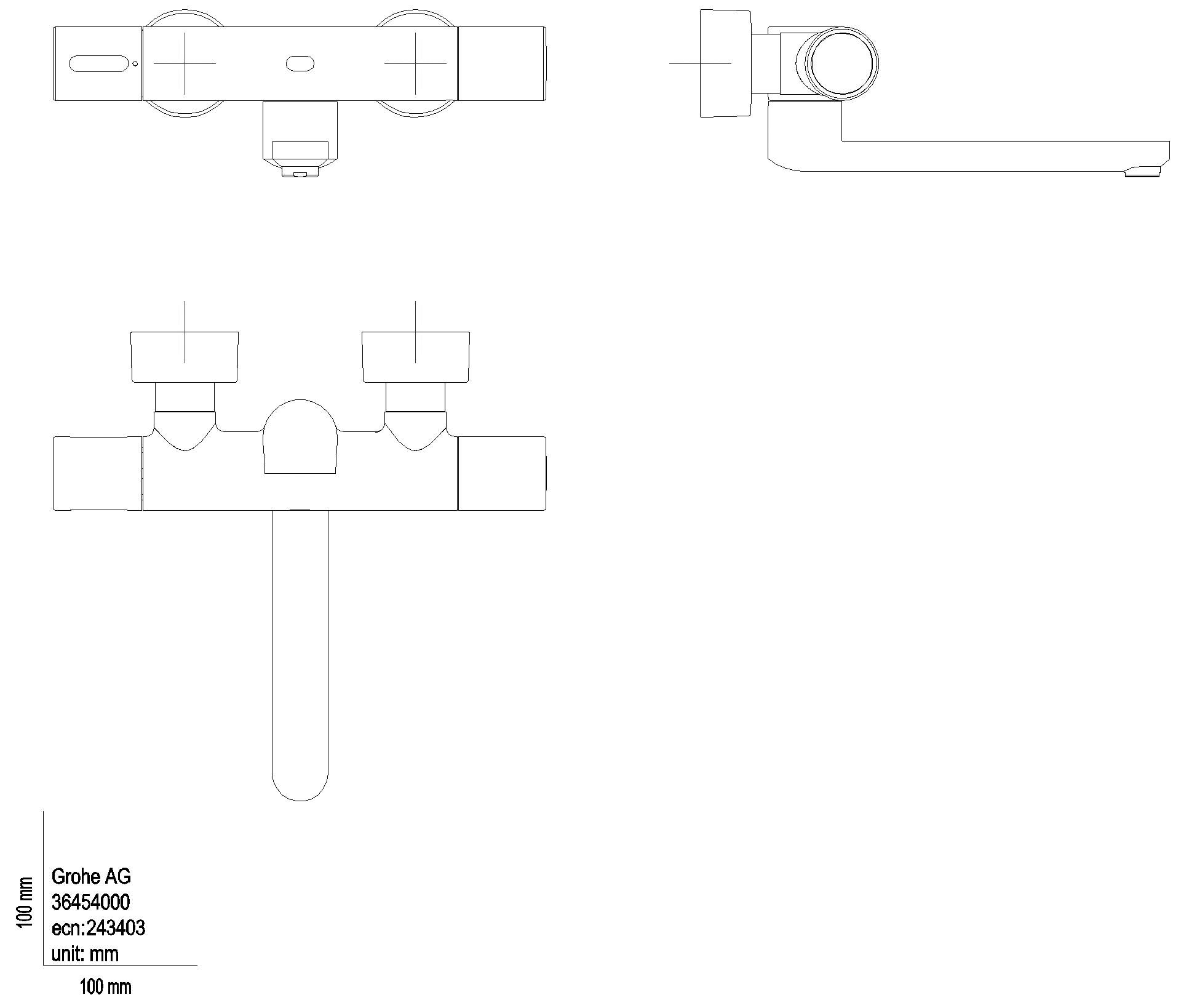 GROHE IR-WT-Wandarmatur Eurosmart CE Special 36454 L-Size THM/Misch. 6V chrom