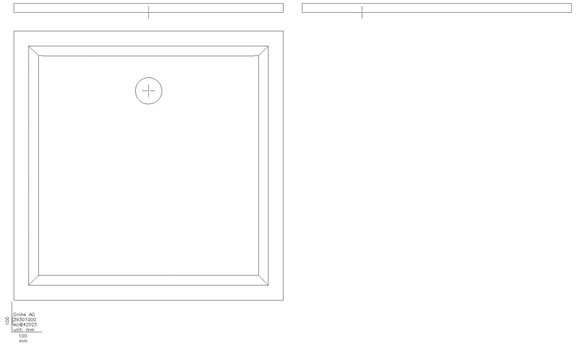 GROHE Universal Duschwanne 39301 aus Acryl 900 x 900 mm alpinweiß