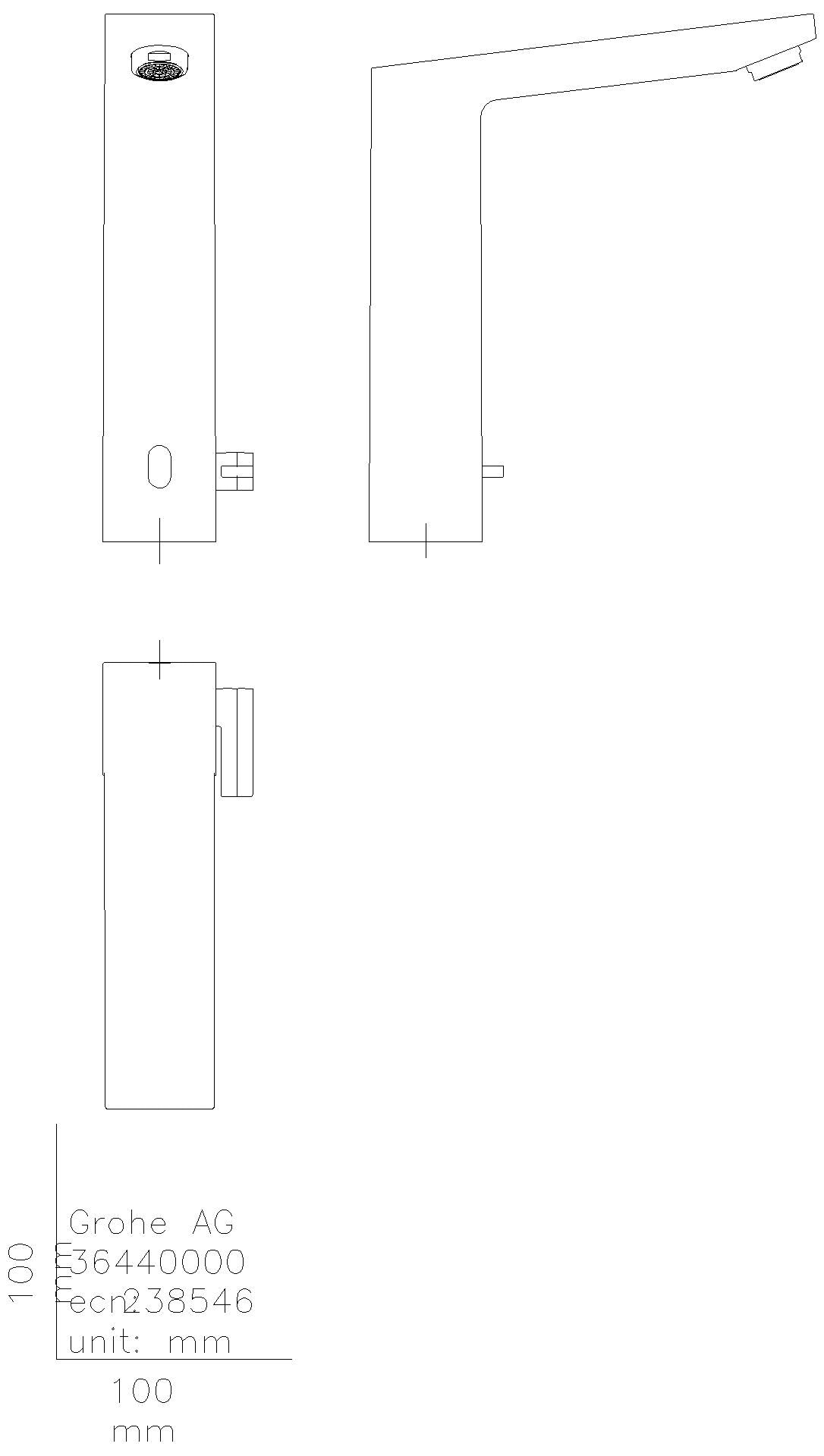 GROHE WT-IR-Elektronik Eurocube E 36440 Mischung Temp.-begr. Steckertrafo chrom