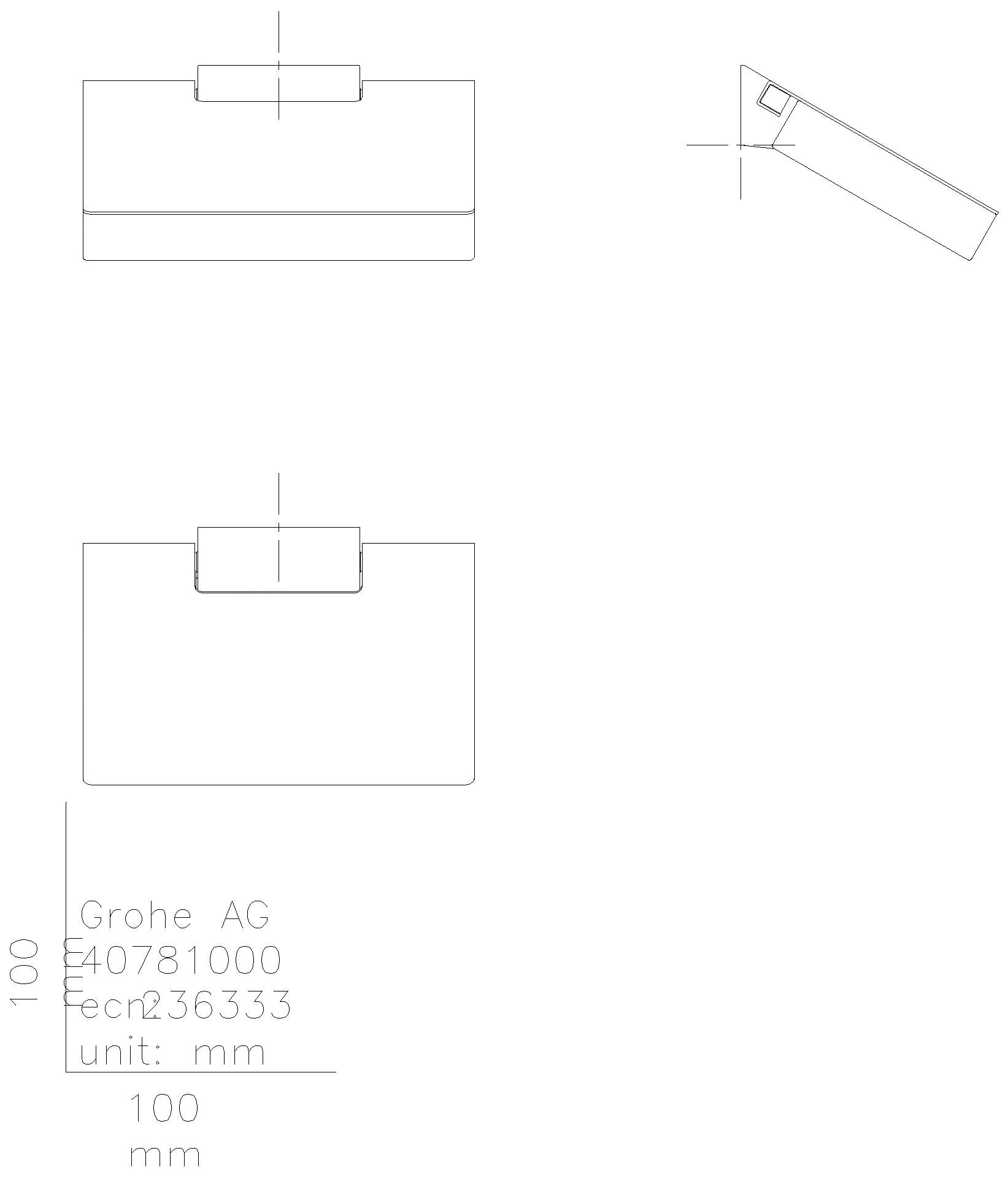 GROHE - GROHE WC-Papierhalter Selection Cube 40781 Metall mit Deckel chrom
