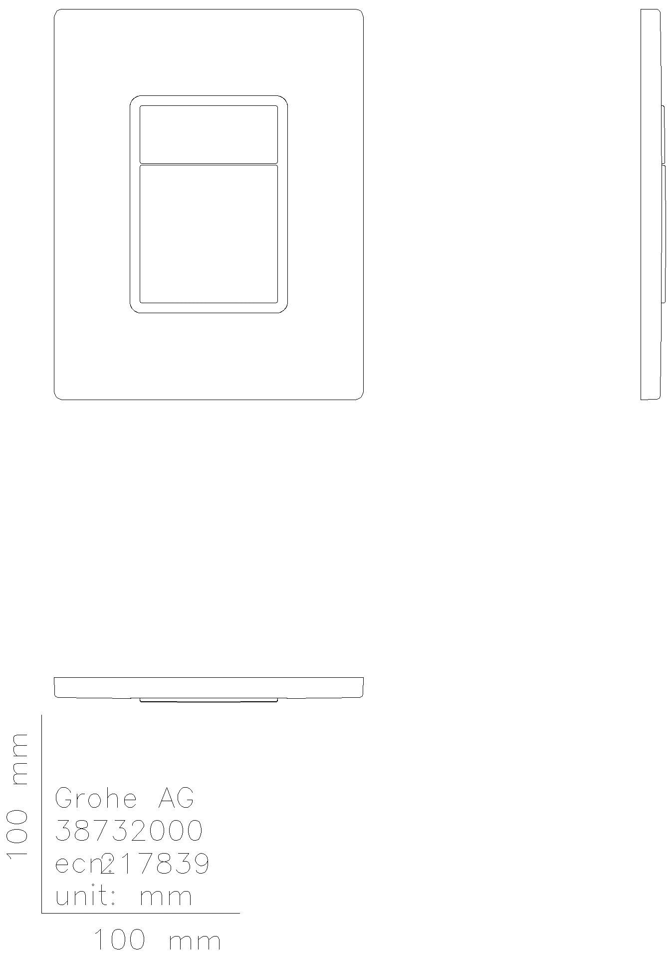 GROHE WC-Betätigung Skate Cosmop. 38732 mit Anti-Fingerprint Oberfläche titanium