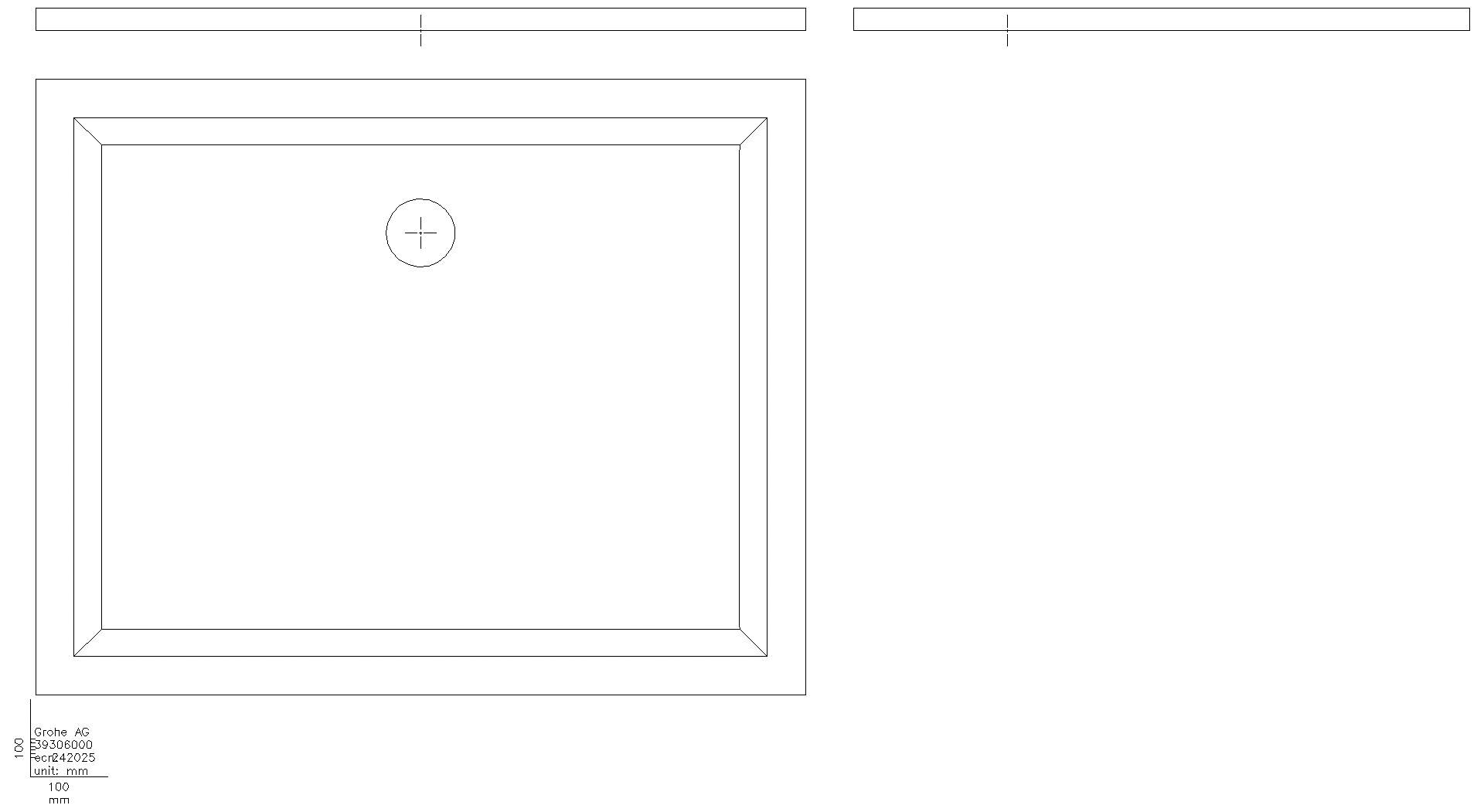 GROHE Universal Duschwanne 39306 aus Acryl 1000 x 800 mm alpinweiß