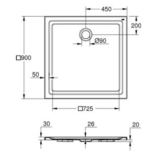 GROHE Universal Duschwanne aus Acryl GROHE - GROHE Universal Duschwanne aus Acryl