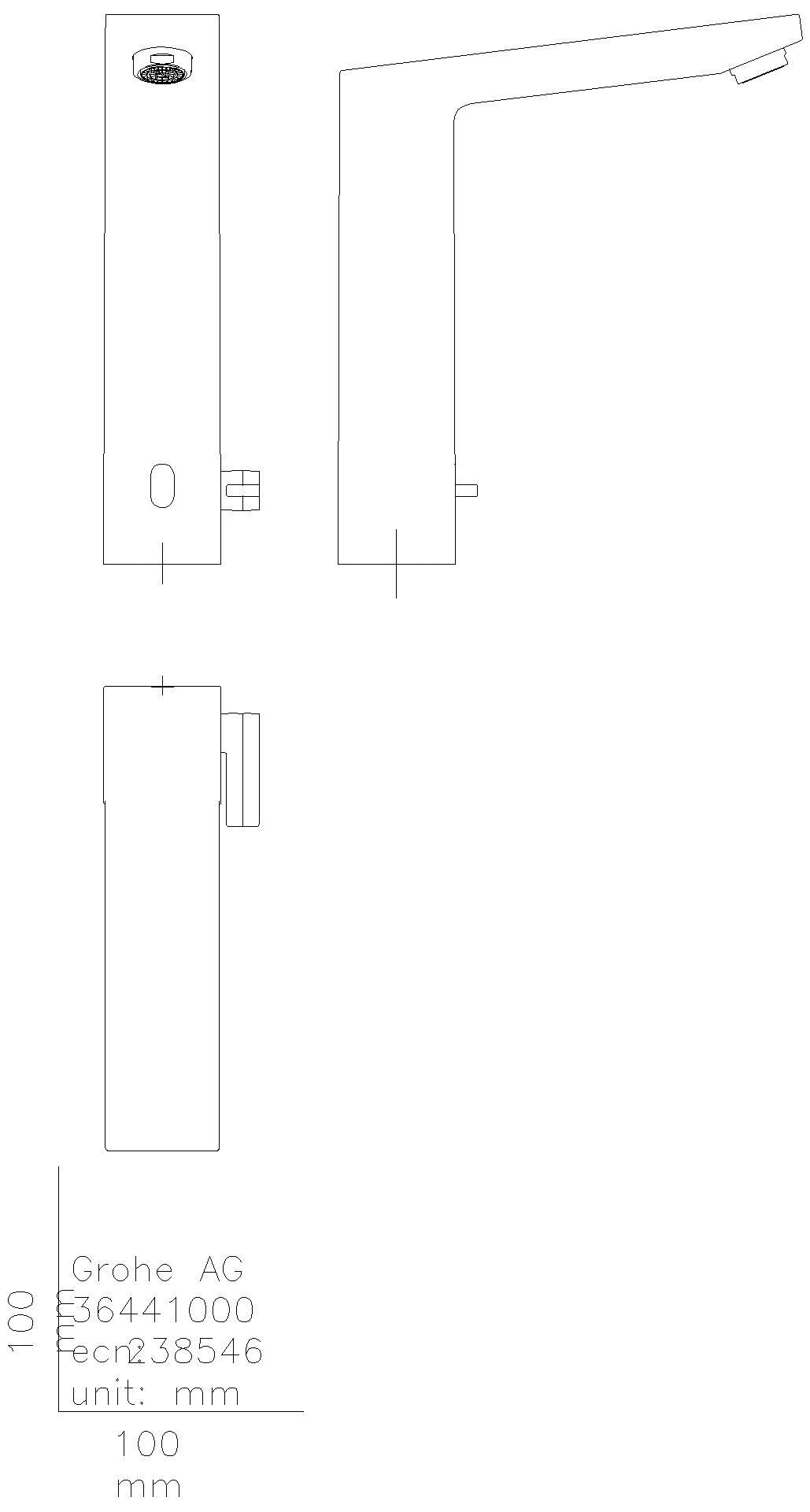 GROHE WT-IR-Elektronik Eurocube E 36441 Mischung 6V hard graphite gebürstet