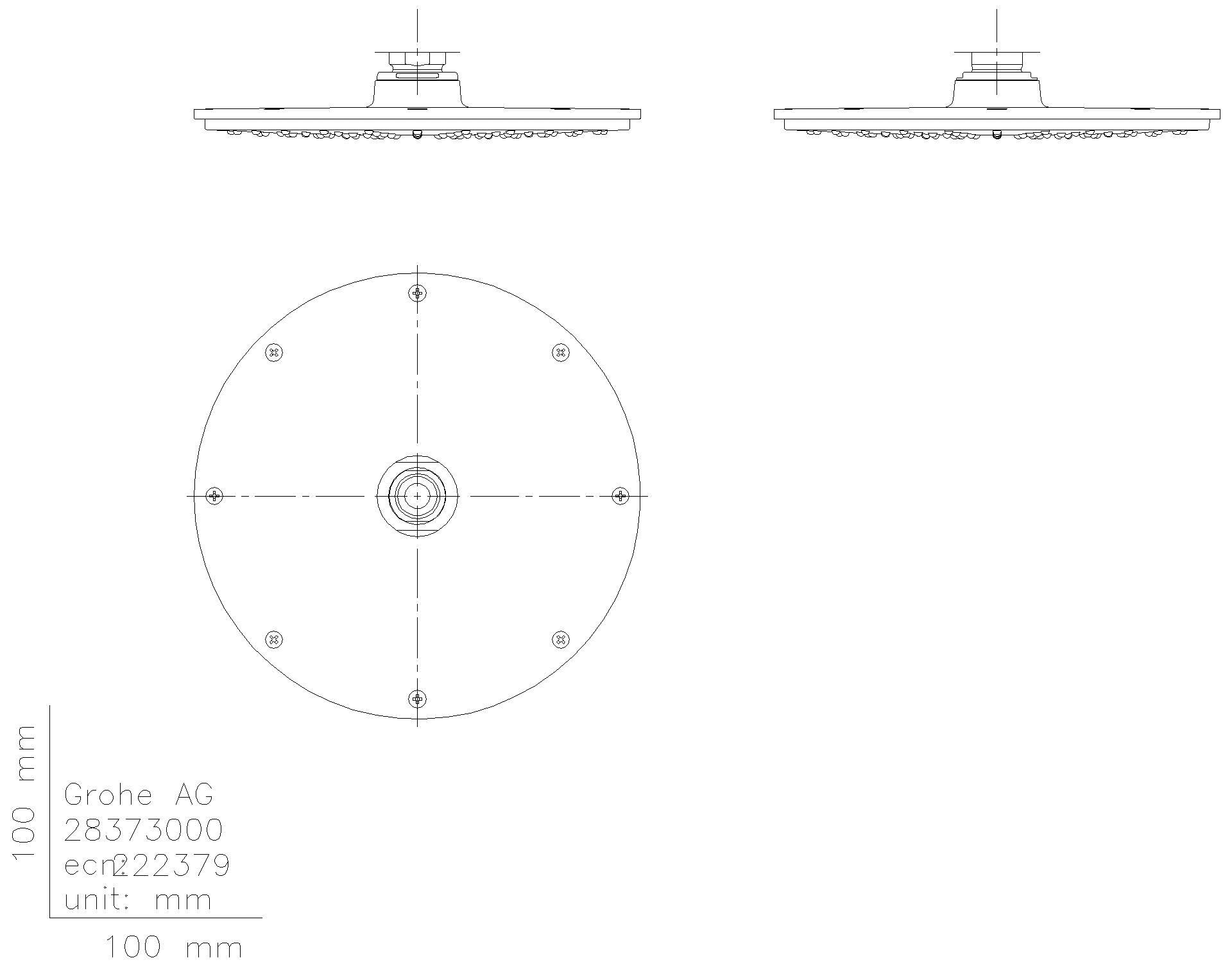 GROHE Kopfbrause Rainshower C 210 28373 Durchfluss 8l/min chrom