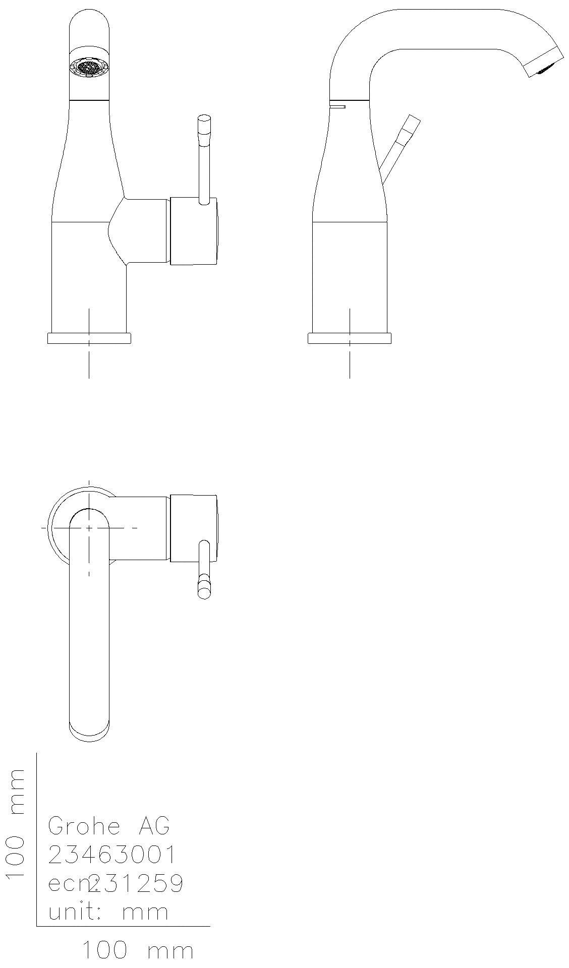 GROHE EH-WT-Batterie Essence 24176_1 M-Size glatter Körper phantom black