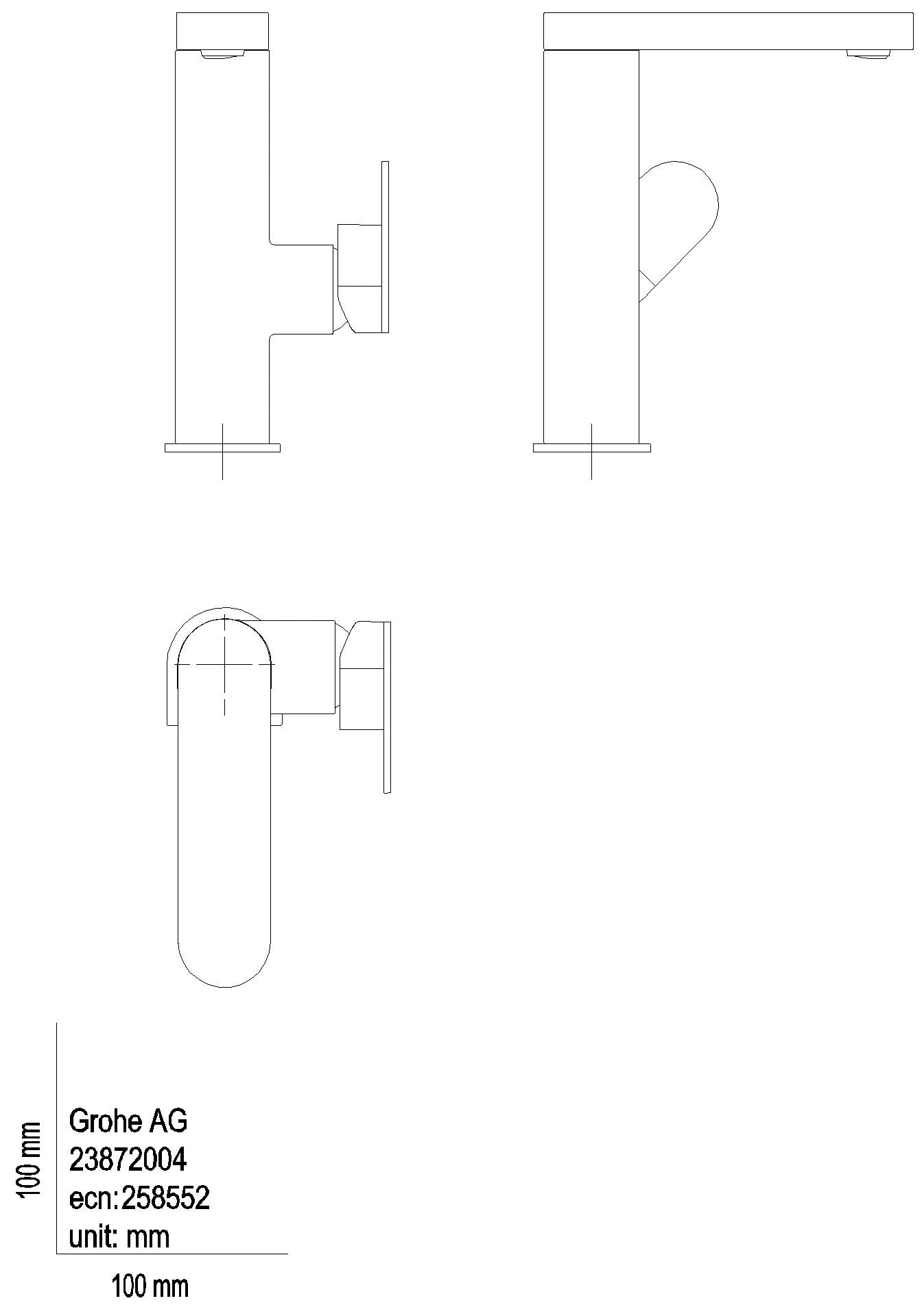 GROHE EH-WT-Batterie Plus 23872_4 M-Size Schwenkausl. gl. Körper PO-Ablgrt. chrom