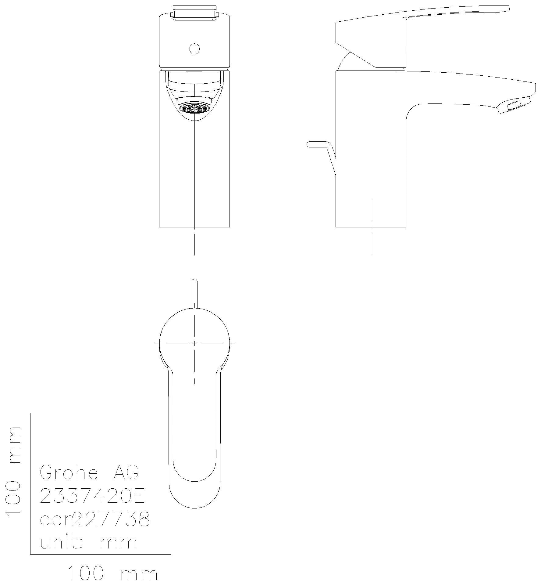 GROHE EH-Waschtischbatterie Eurostyle C 23374_2 EcoJoy chrom