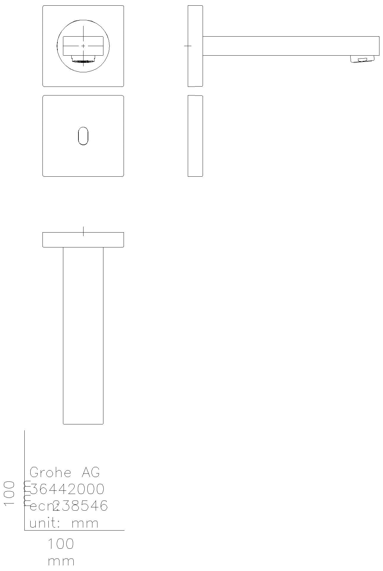 GROHE WT-IR-Elektronik Eurocube E 36442 ohne Mischung Steckertrafo chrom