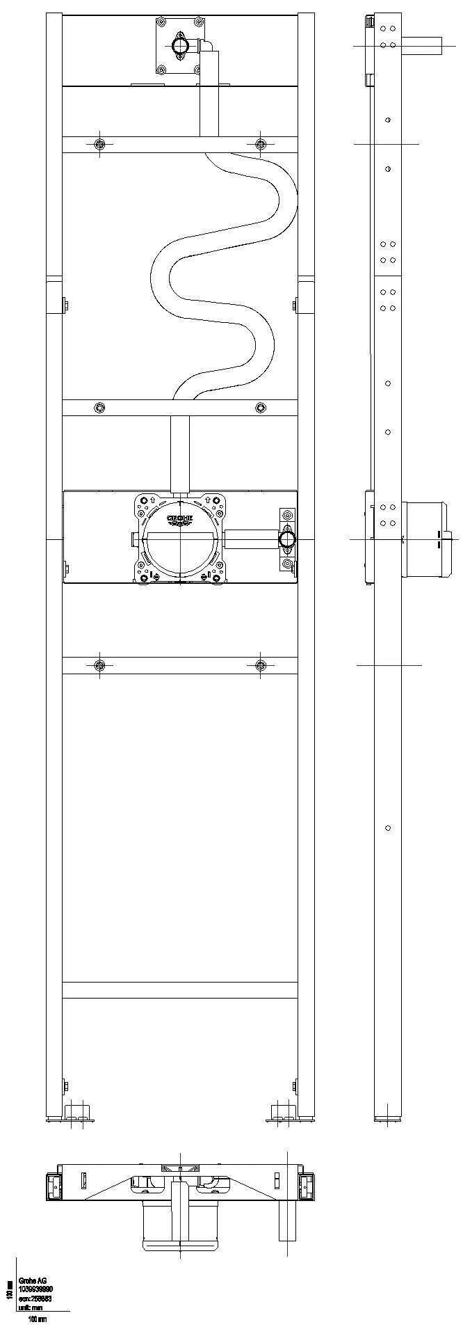 GROHE Duschrahmen Rapido 103993 Element für Mono Brausen UP-Installation