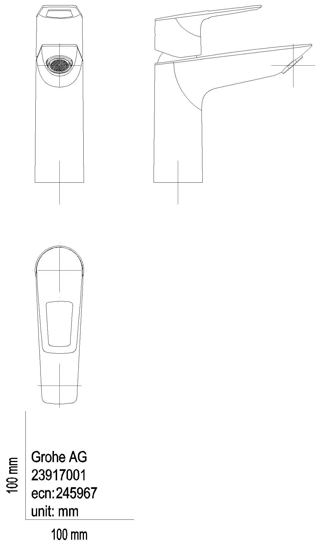 GROHE EH-WT-Batterie BauLoop 23886_1 M-Size PushOpen Ablaufgarnitur chrom