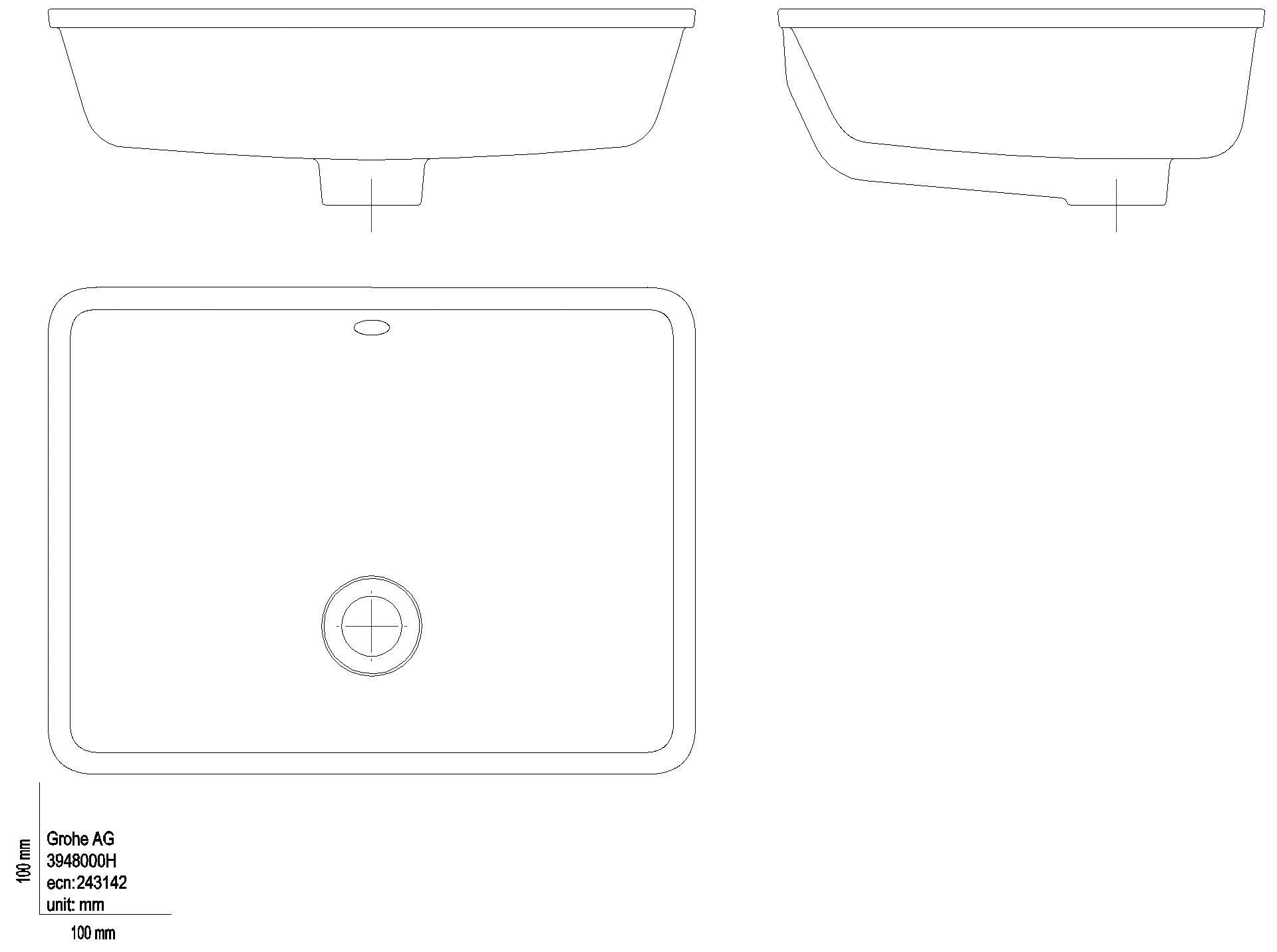 GROHE Einbauwaschtisch Cube Keramik 39480 50cm PureGuard alpinweiß
