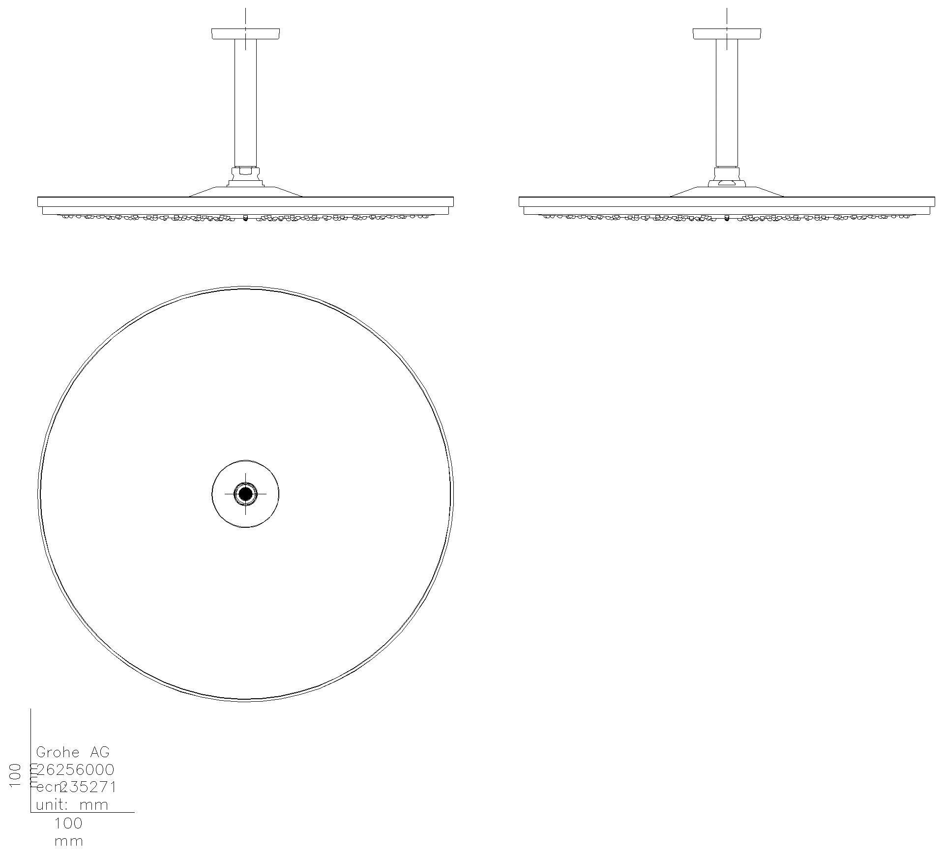 GROHE - GROHE Kopfbrauseset Rainshower C 400 26256 DA 142mm 1 Strahl 7,5l/min chrom